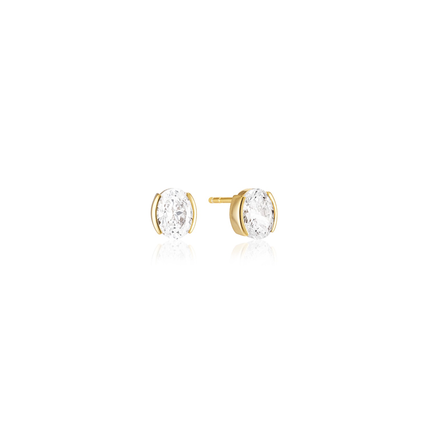 Sif Jakobs Jewellery Women's Gold / White Earrings Ellisse Carezza White In Multi