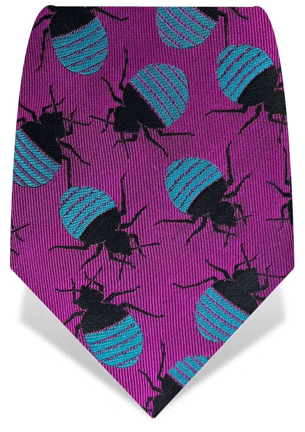 Gresham Blake Men's Blue / Pink / Purple Fuchsia & Turquoise Bed Bugs Tie In Multi