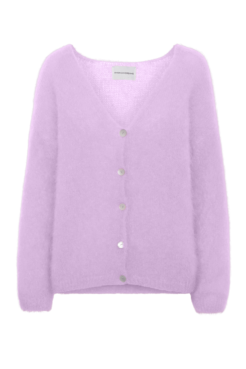 Americandreams Women's Pink / Purple Cornelia Ls Cardigan Lilac
