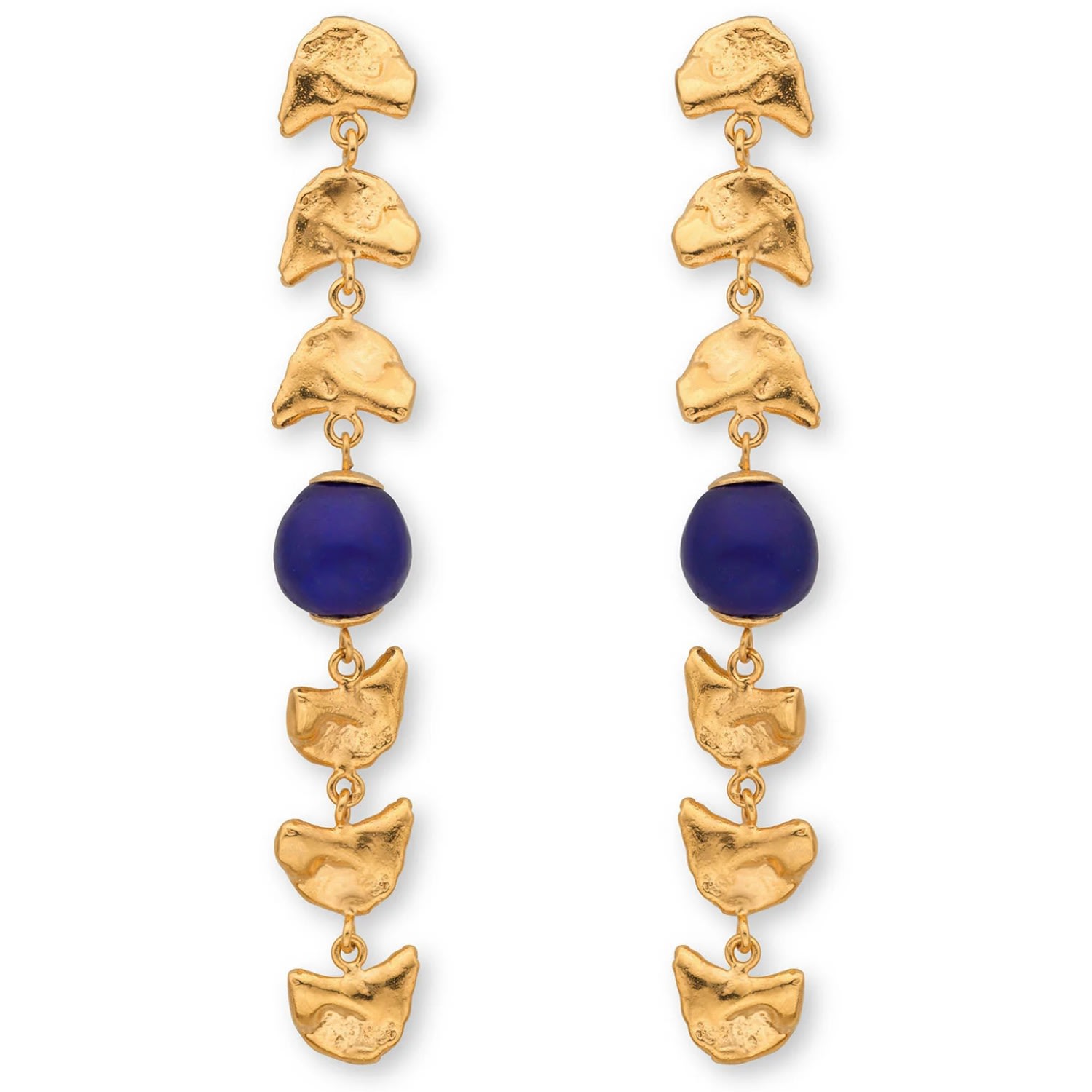 Eva Remenyi Women's Gold / Blue Vacation Sunset Earrings Gold In Multi