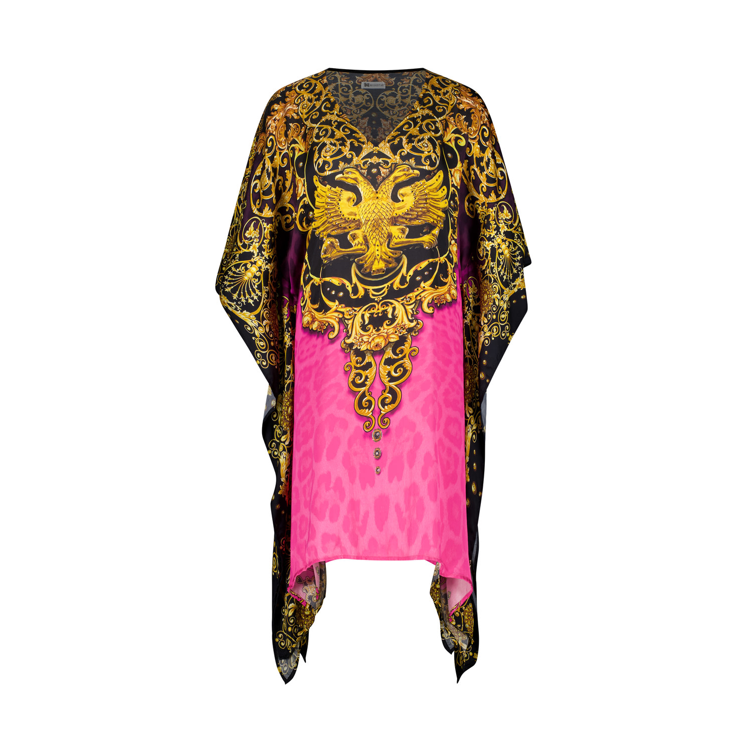 Modistas Women's Pink / Purple Berunda Mini Begonia Kaftan In Pink/purple