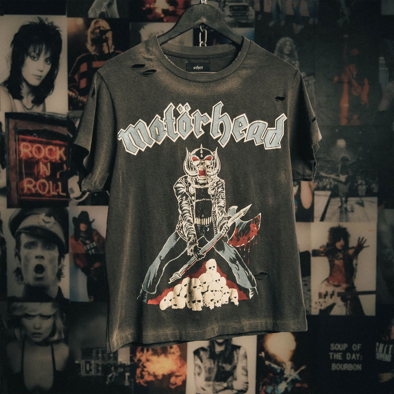 Motorhead Aaaaahhhh Vintage Band T Shirt Heavy Relic Black by Other
