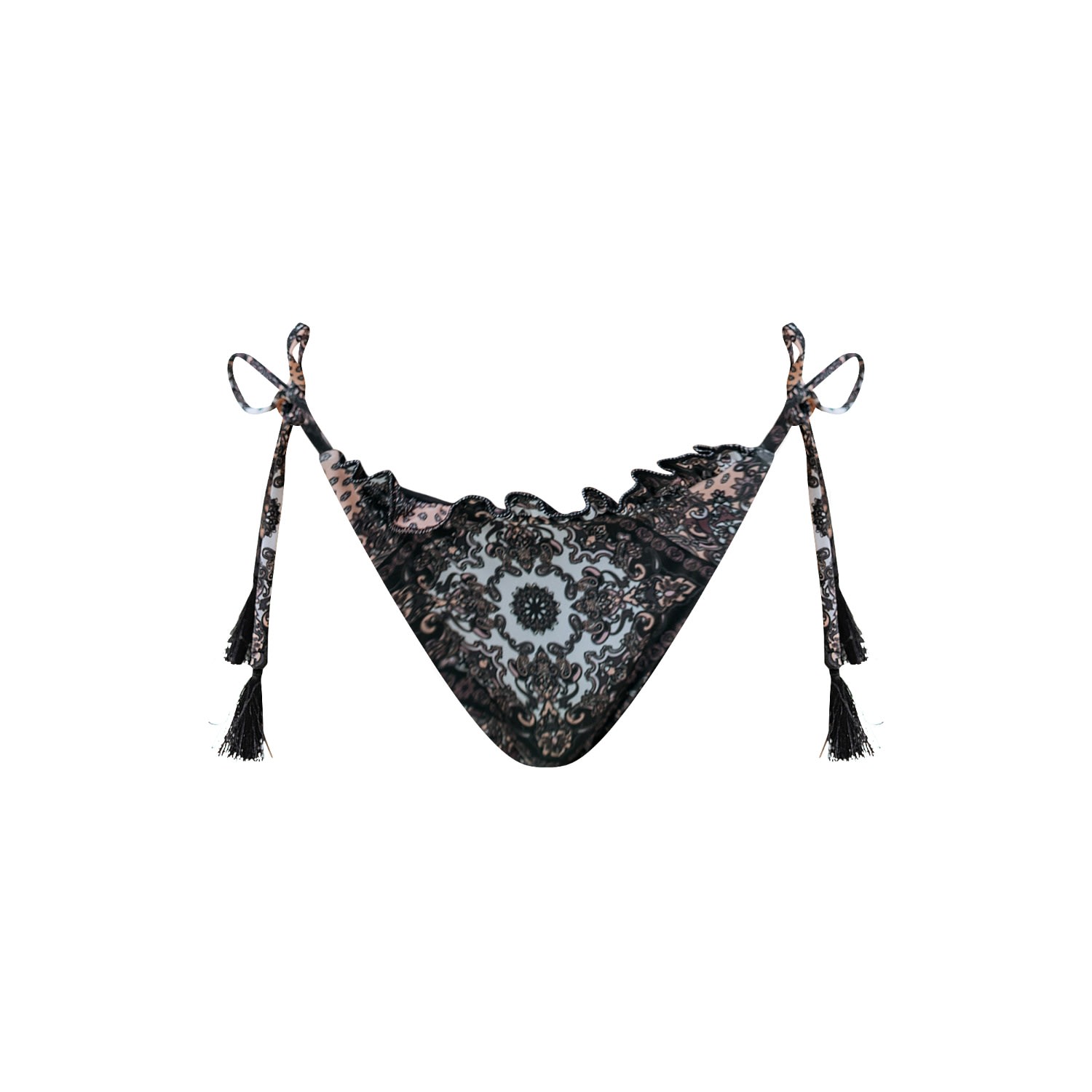 Ivy Swimwear Women's Black Harper In Mosaic Print Bikini Bottoms In Black