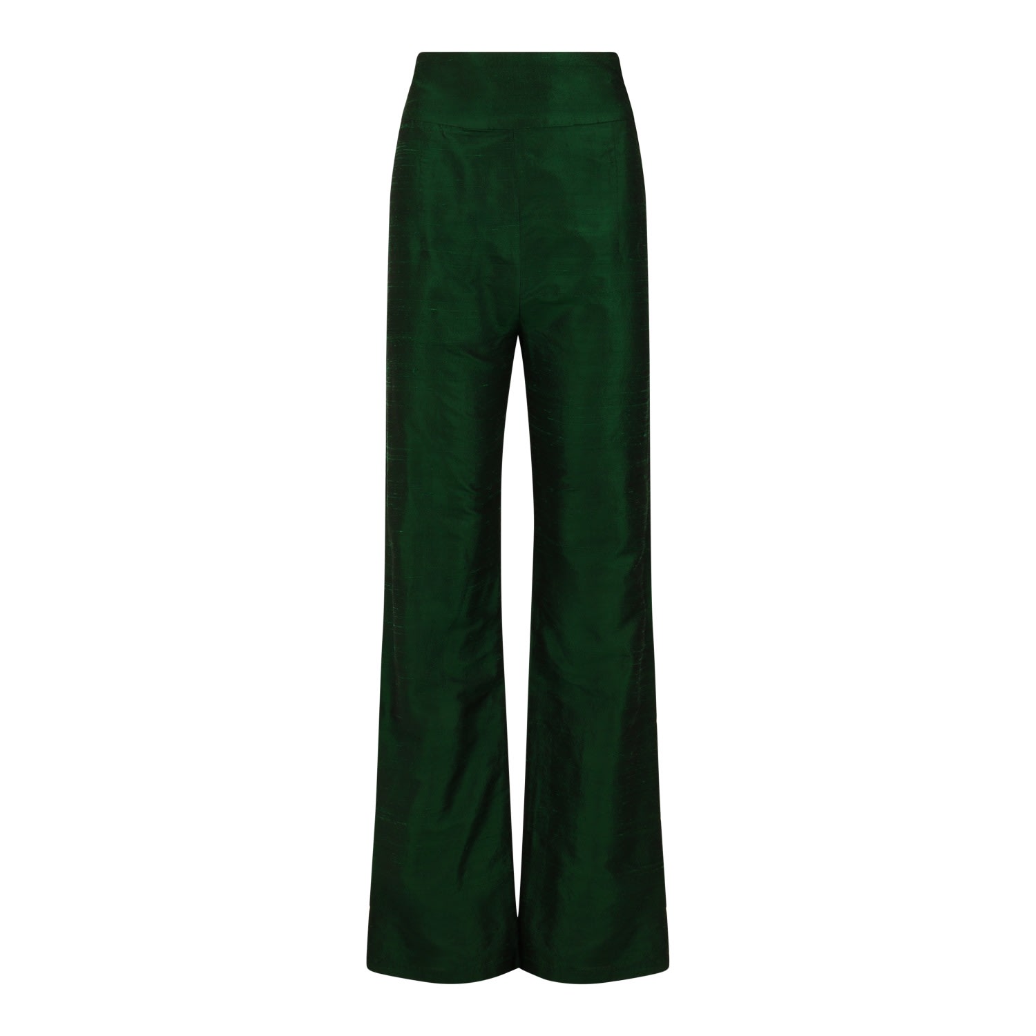 Women’s Green Abhi Aei High Waist Silk Trouser Extra Small Nabila