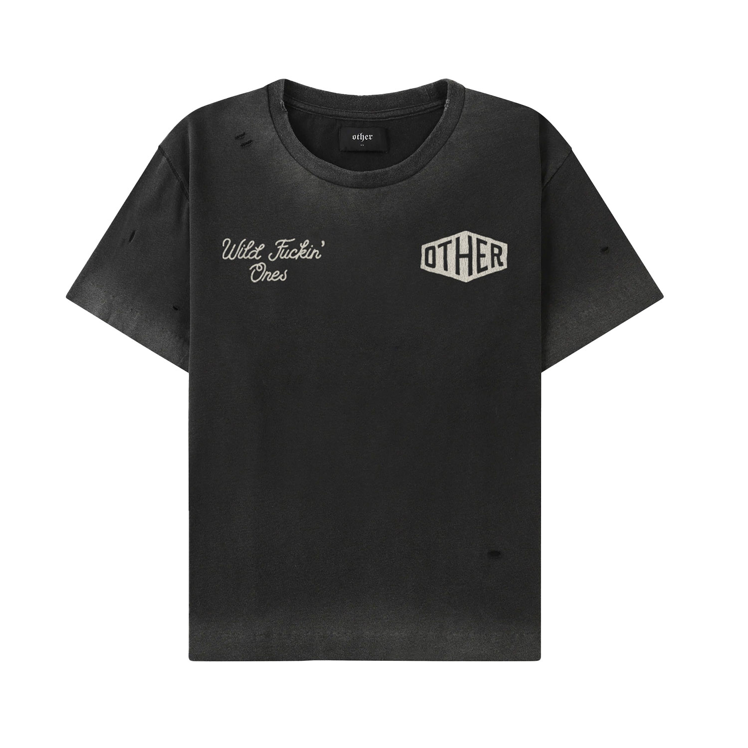 Other Uk Women's Black / Grey Wild Fuckin Ones Motorcycle Vintage T-shirt In Black/grey