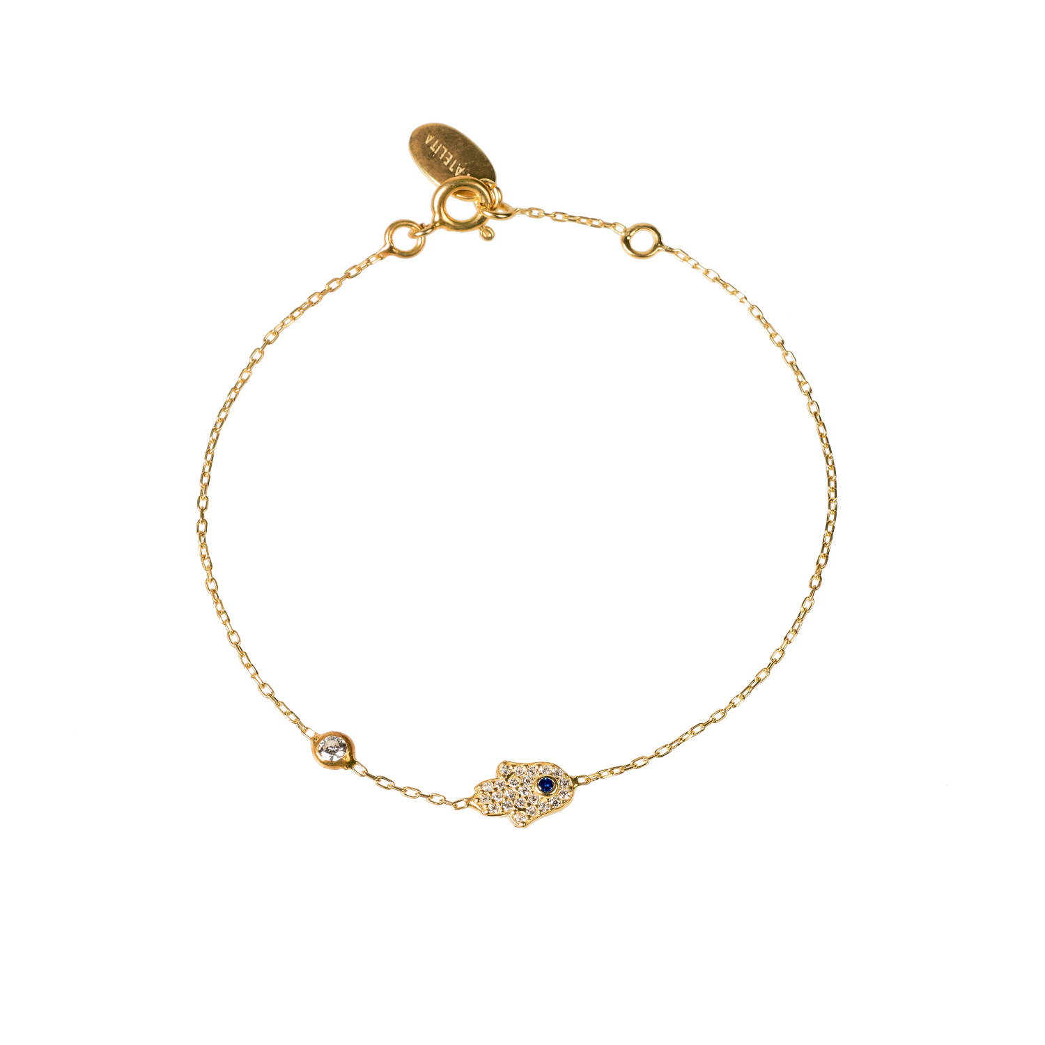 Women’s Hamsa Hand Bracelet Gold Latelita