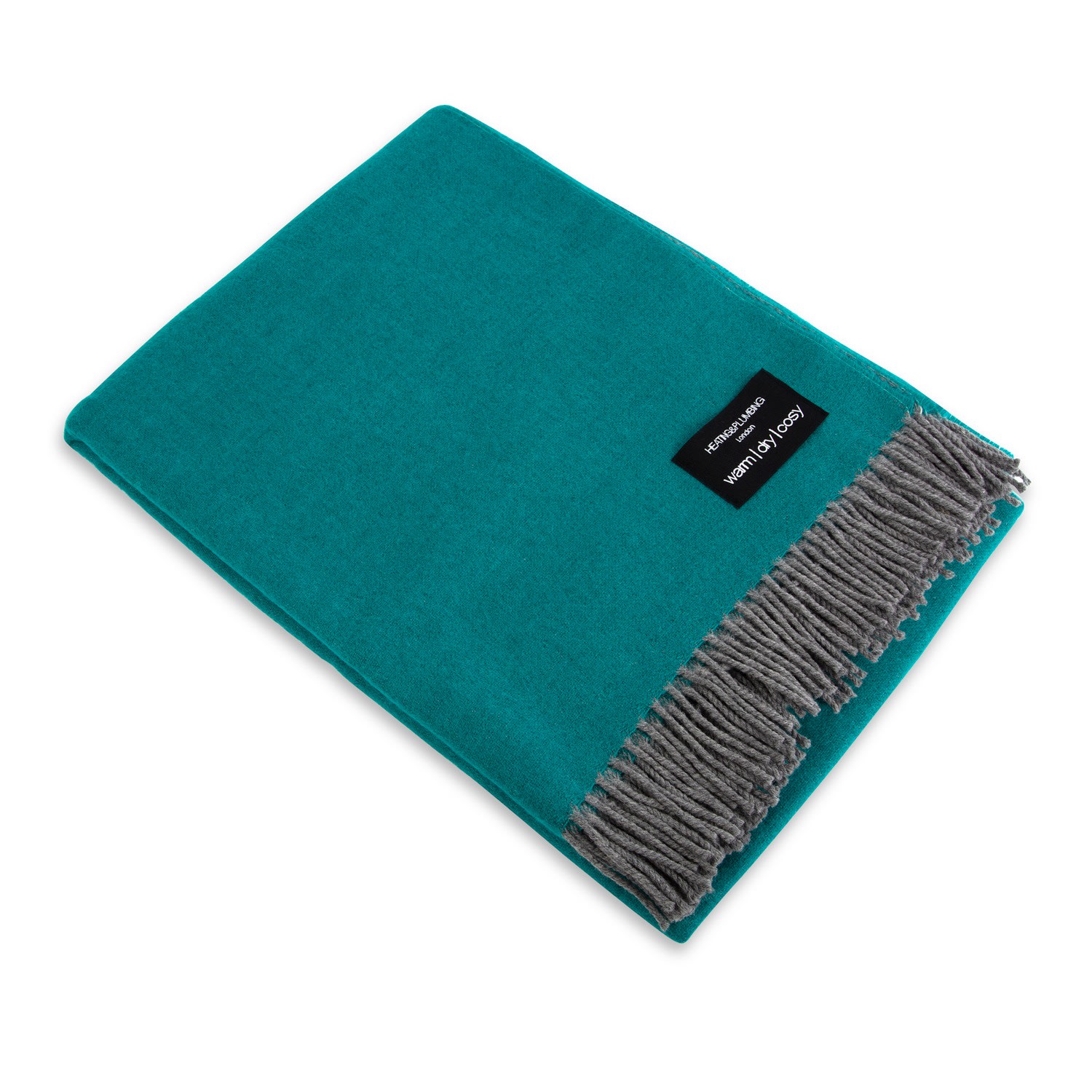 Heating & Plumbing London Daydreams - Merino Lambswool Throw - Deep Sea Green In Green