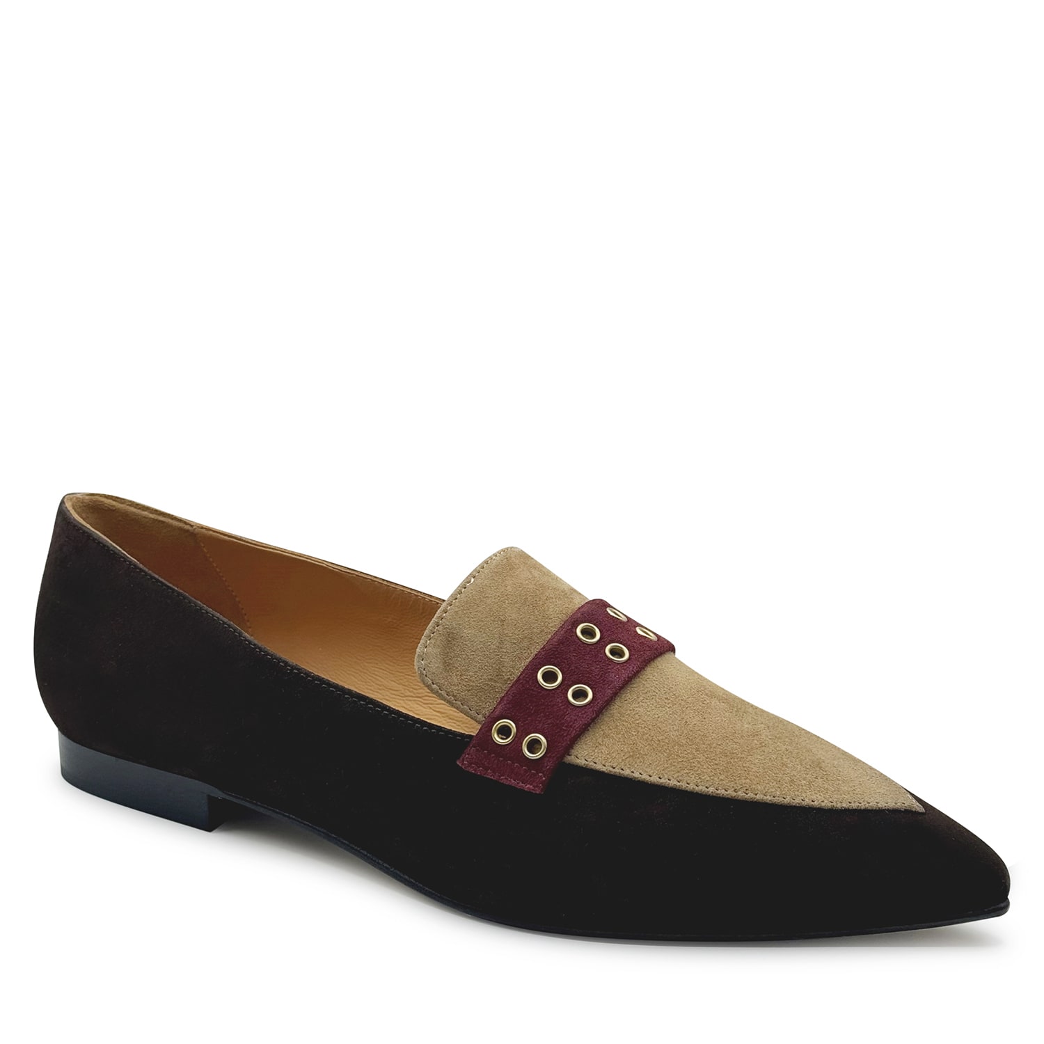 Beautiisoles By Robyn Shreiber Made In Italy Women's Neutrals / Brown Cecily Brown Suede Loafer Comfortable For Day & Evening Wear In Brown