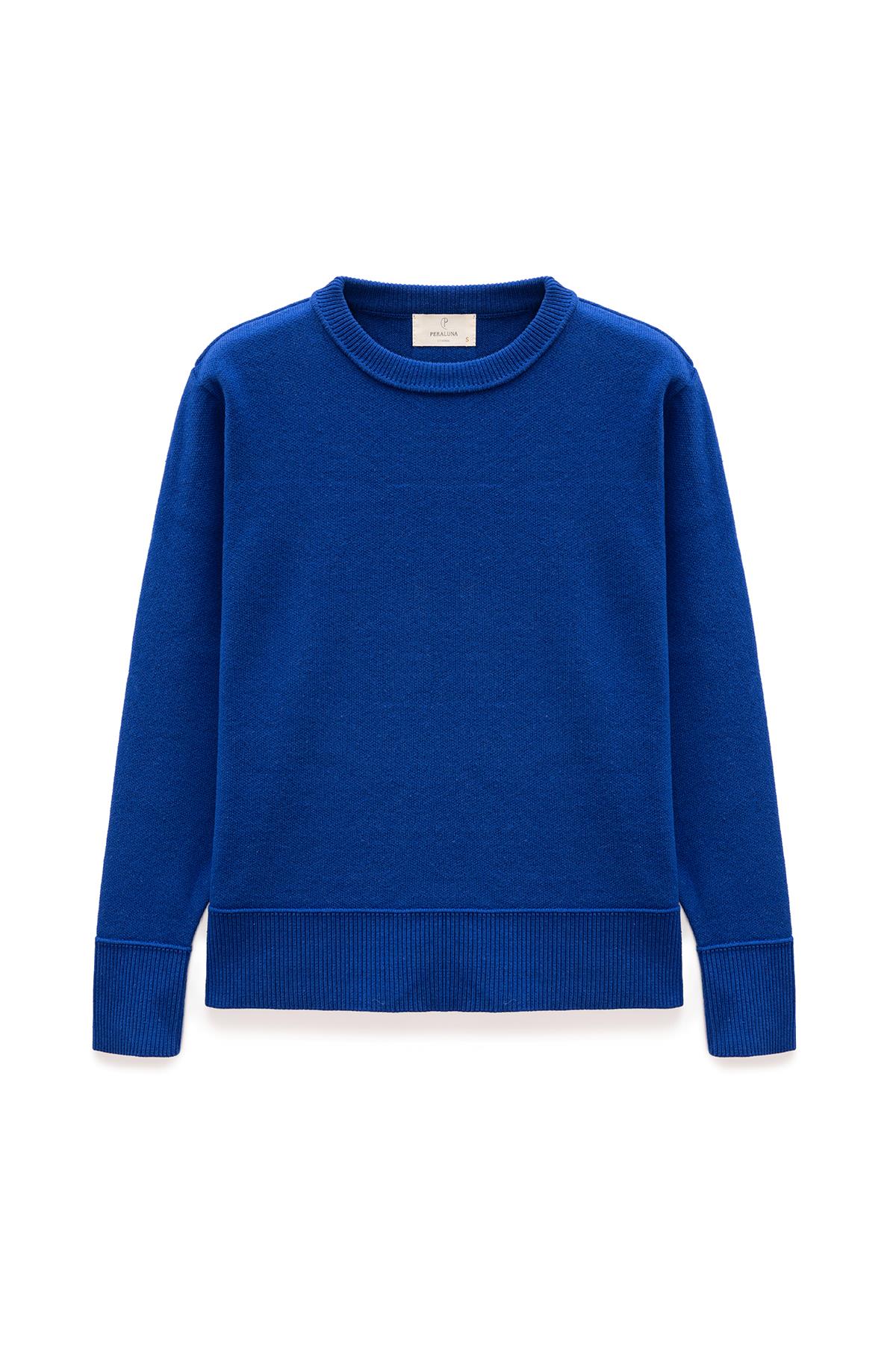 Peraluna Women's Risu Flat Knit Seasonal Jumper In Royal Blue In Blue