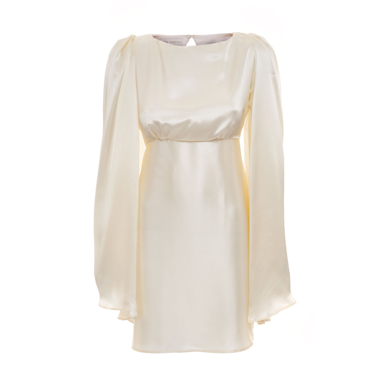 Sofia Tsereteli Women's White L'amour Short Silk Dress In Neutral