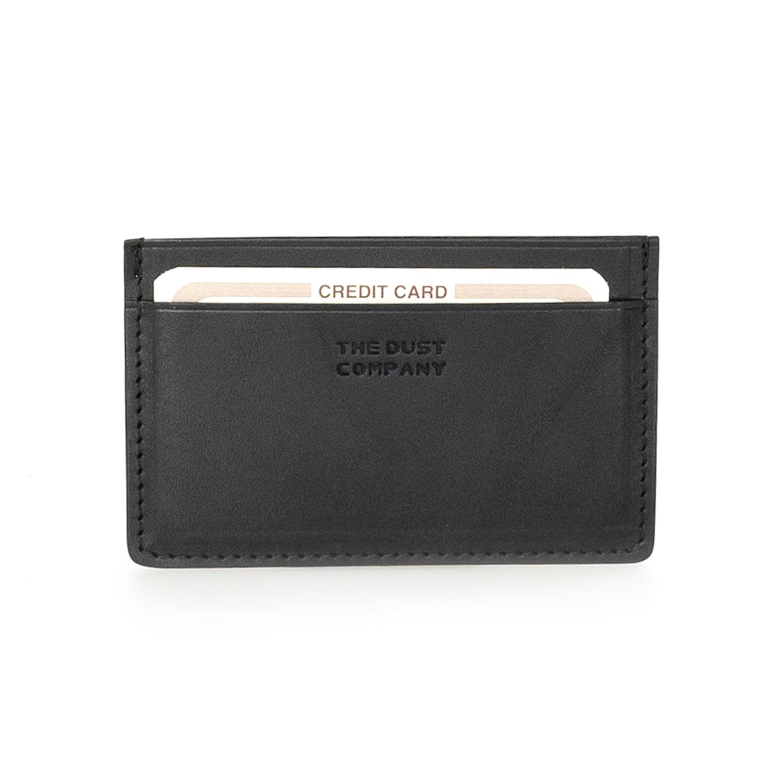The Dust Company Men's Leather Cardholders In Cuoio Black In Metallic