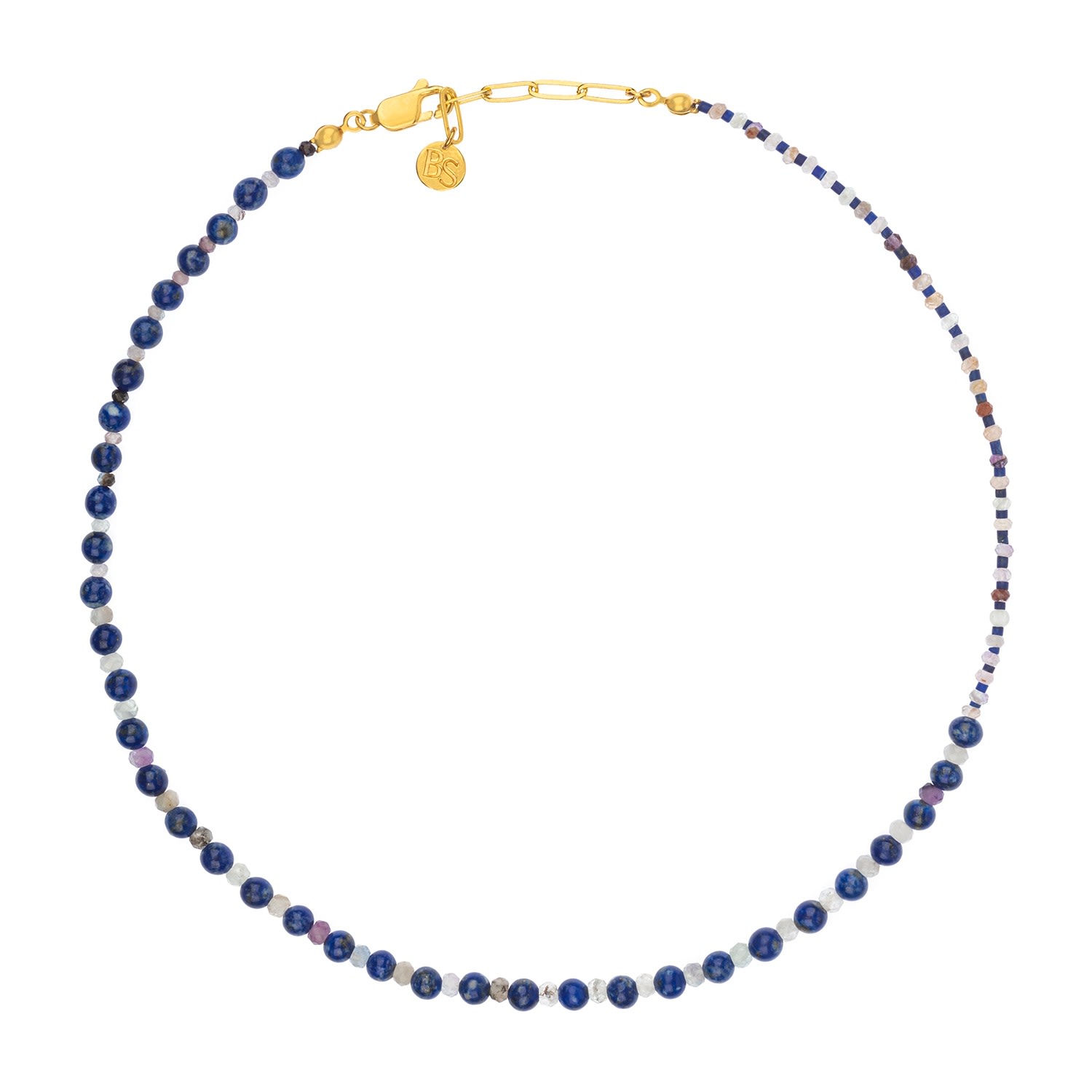 Women’s Blue / White / Gold After The Rain Necklace Bonjouk Studio