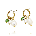 Smilla Brav Evil Eye & Pearl Hoop Earrings Tina