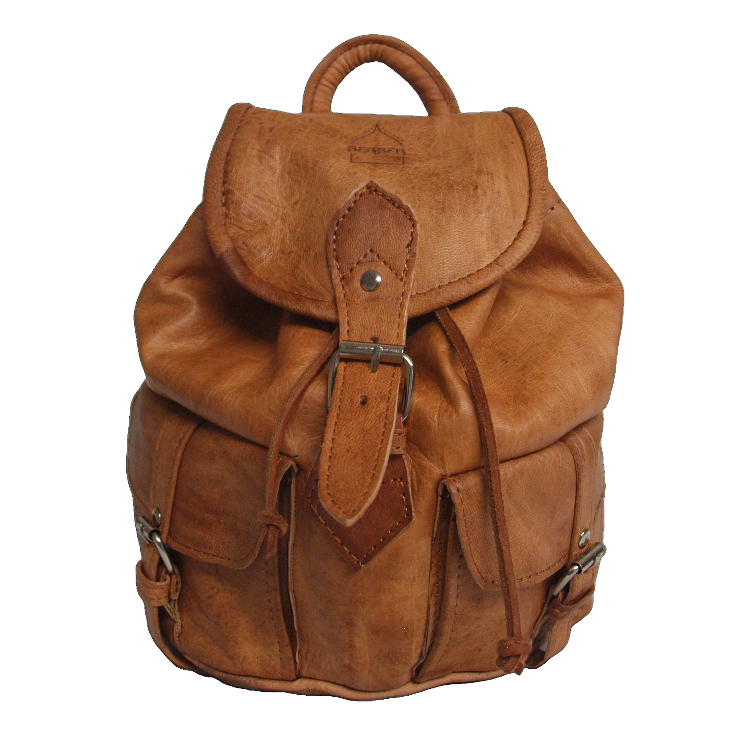 Women's Neutrals / Brown The Larache Small Rucksack In Tan | Berber Leather