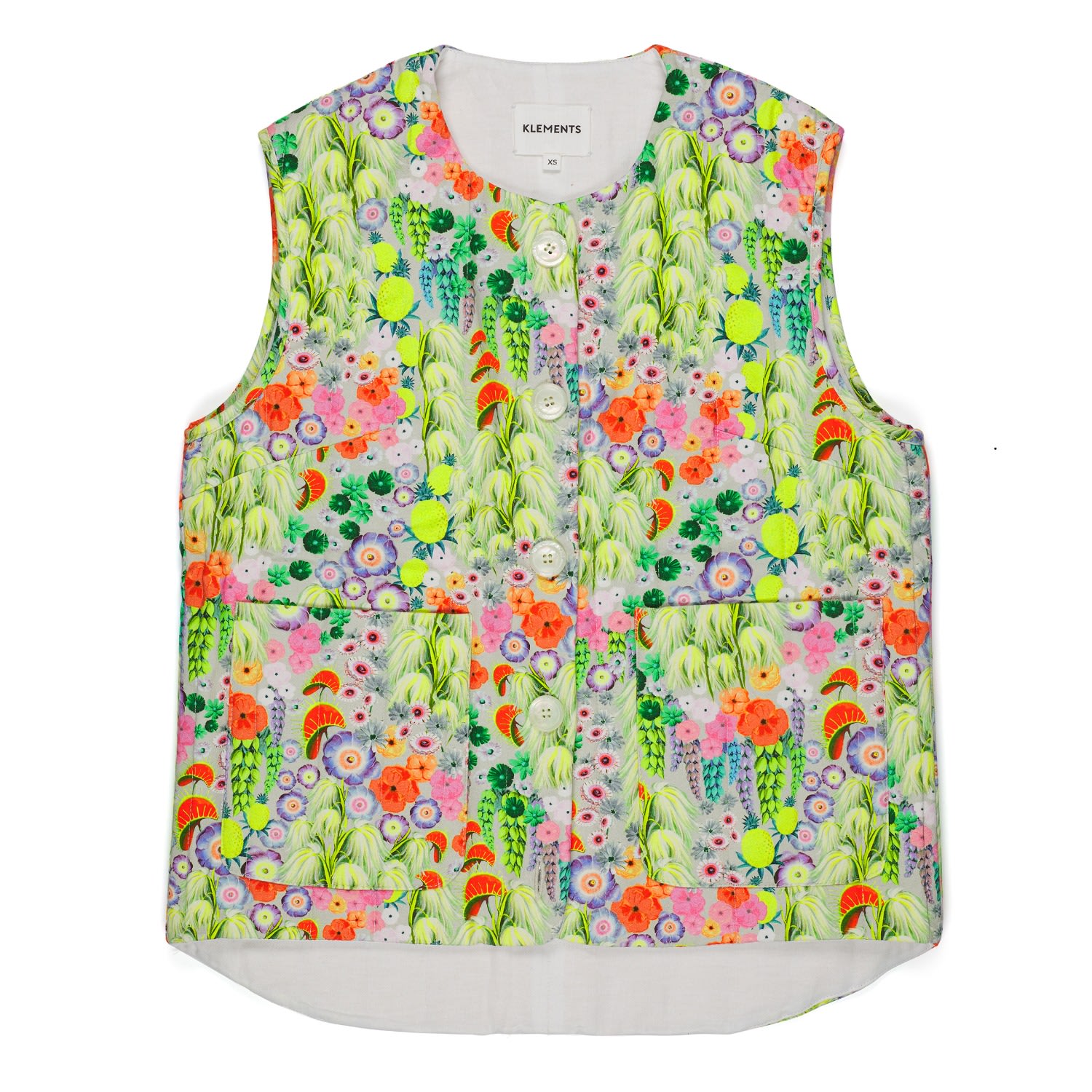 Klements Women's Ottoline Vest In Flowers Of The Nile
