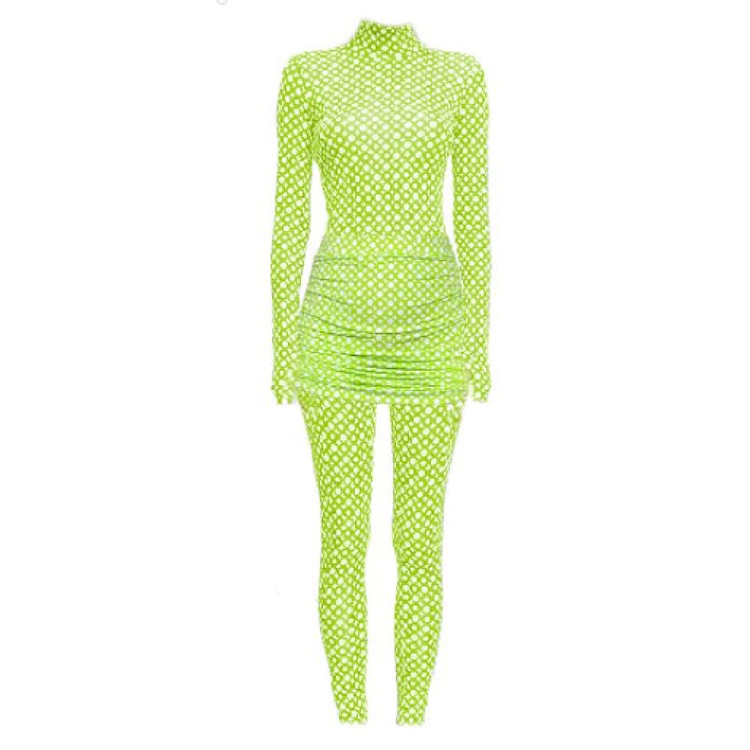 Monosuit Yellow / Orange Uv Protect Set Suit Zipper Full Bodysuit & Skirt Lime In Yellow/orange