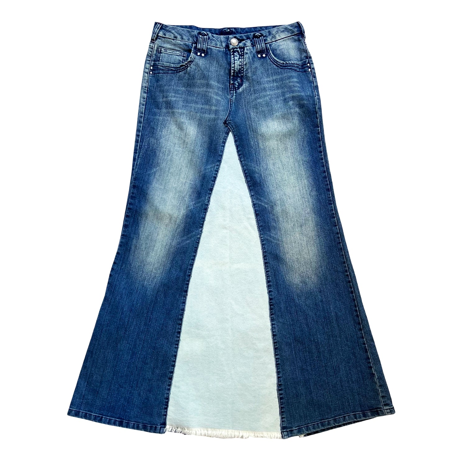 L2r The Label Women's Upcycled Skirt In Washed Blue Denim In Multi