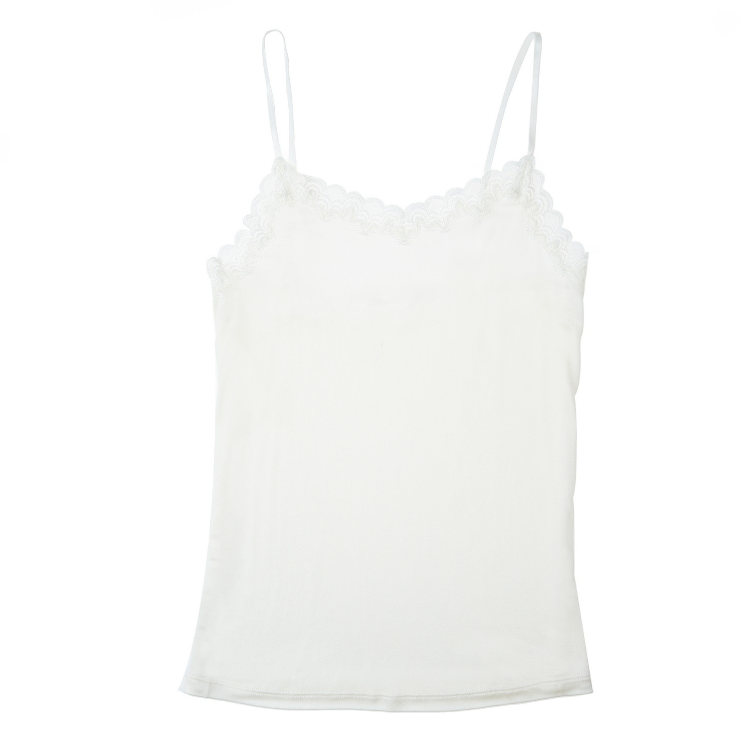 Uwila Warrior Women's Soft Silk Lace Camisole - Winter White In White