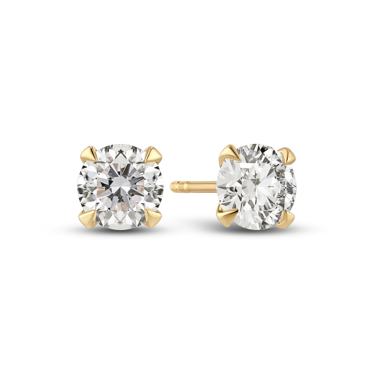 Sif Jakobs Jewellery Women's Solitaire Earrings Venice - With Lab-grown Diamonds - Yellow Gold - Grande In Gold