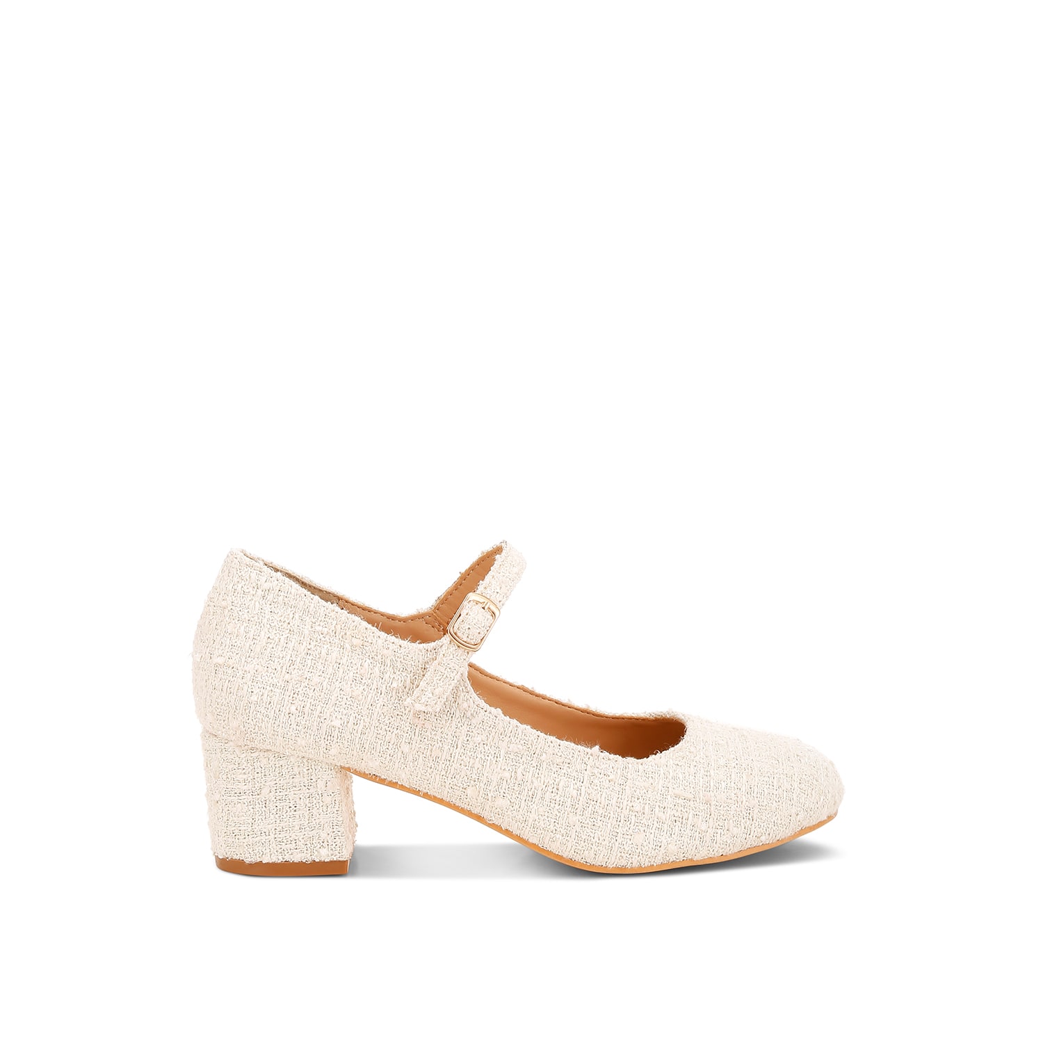 Rag & Co Women's Antara Tweed Mary Jane Sandals In White In White