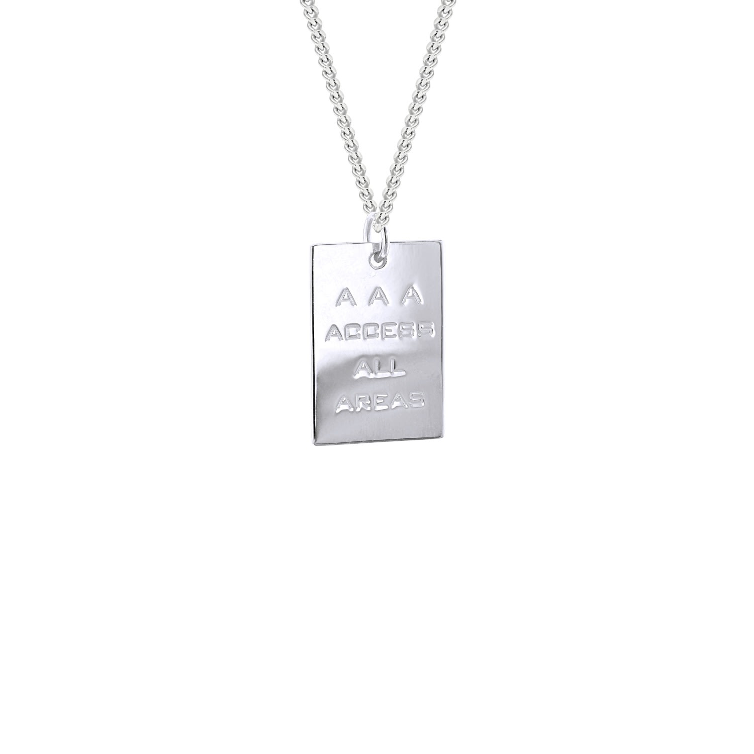 Men’s Sterling Silver Access All Areas Pass Pendant True Rocks