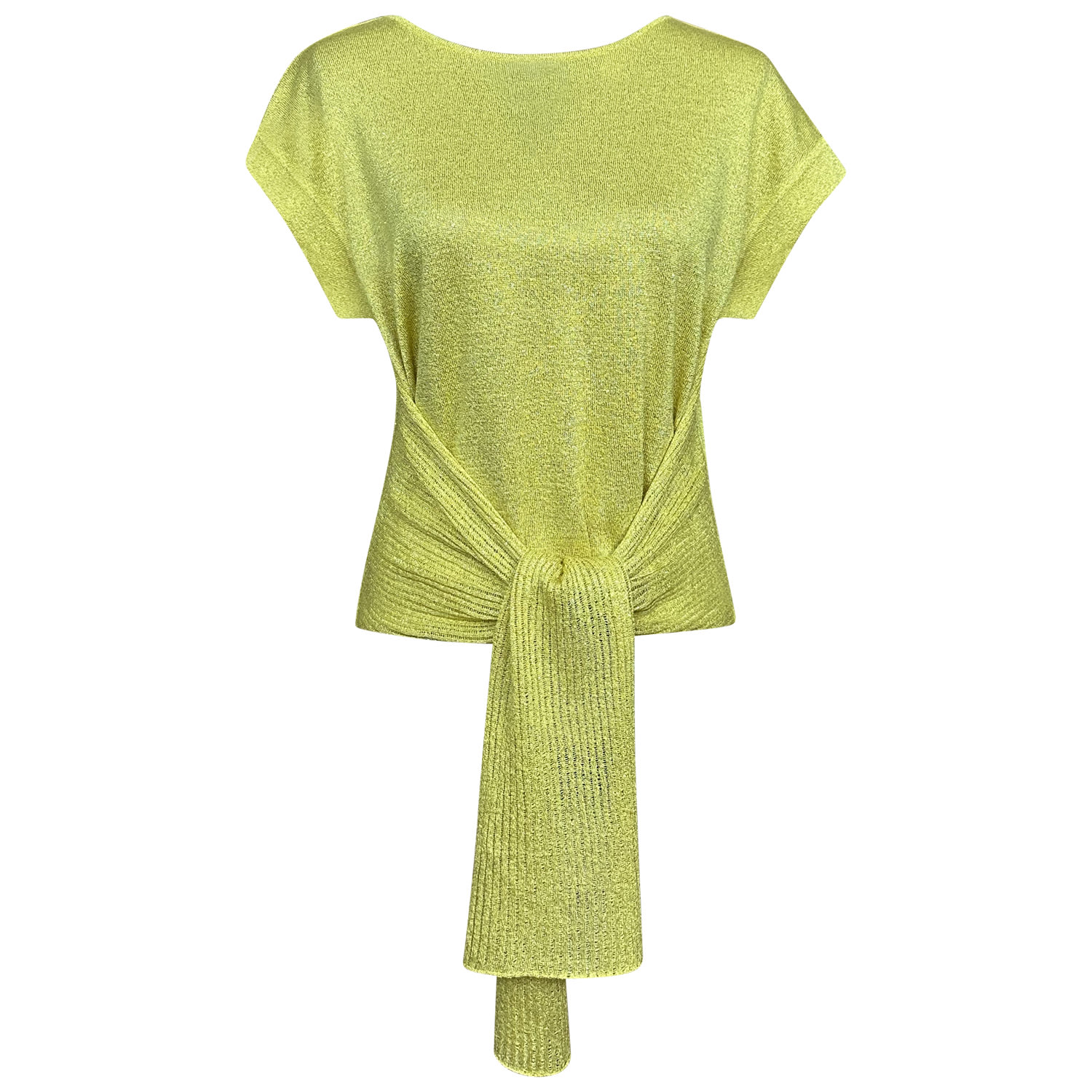 Perlavera Women's Green Perry Apple Knitted Tang Top  With Belt In Green