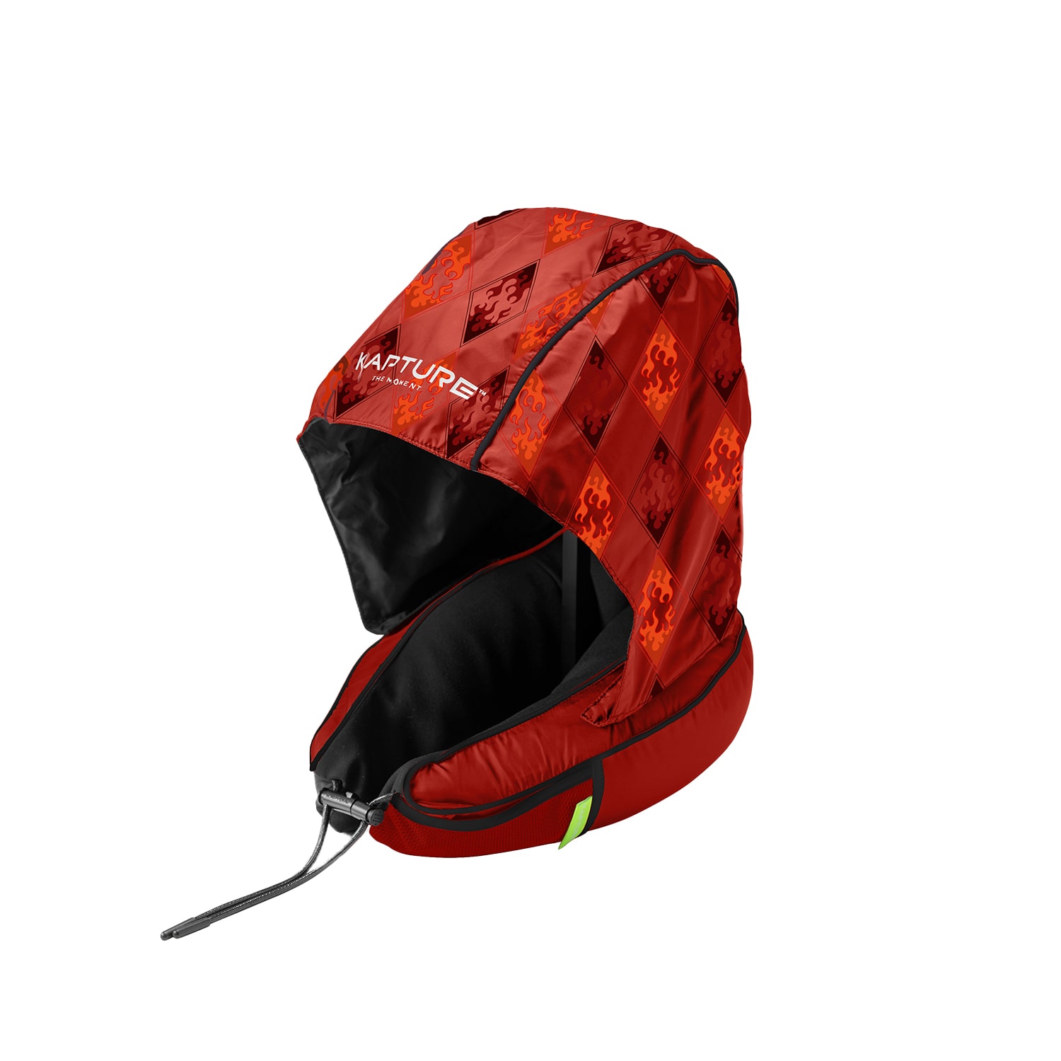 Kapture Red The Fire Creation Travel Pillow Set - Argyle