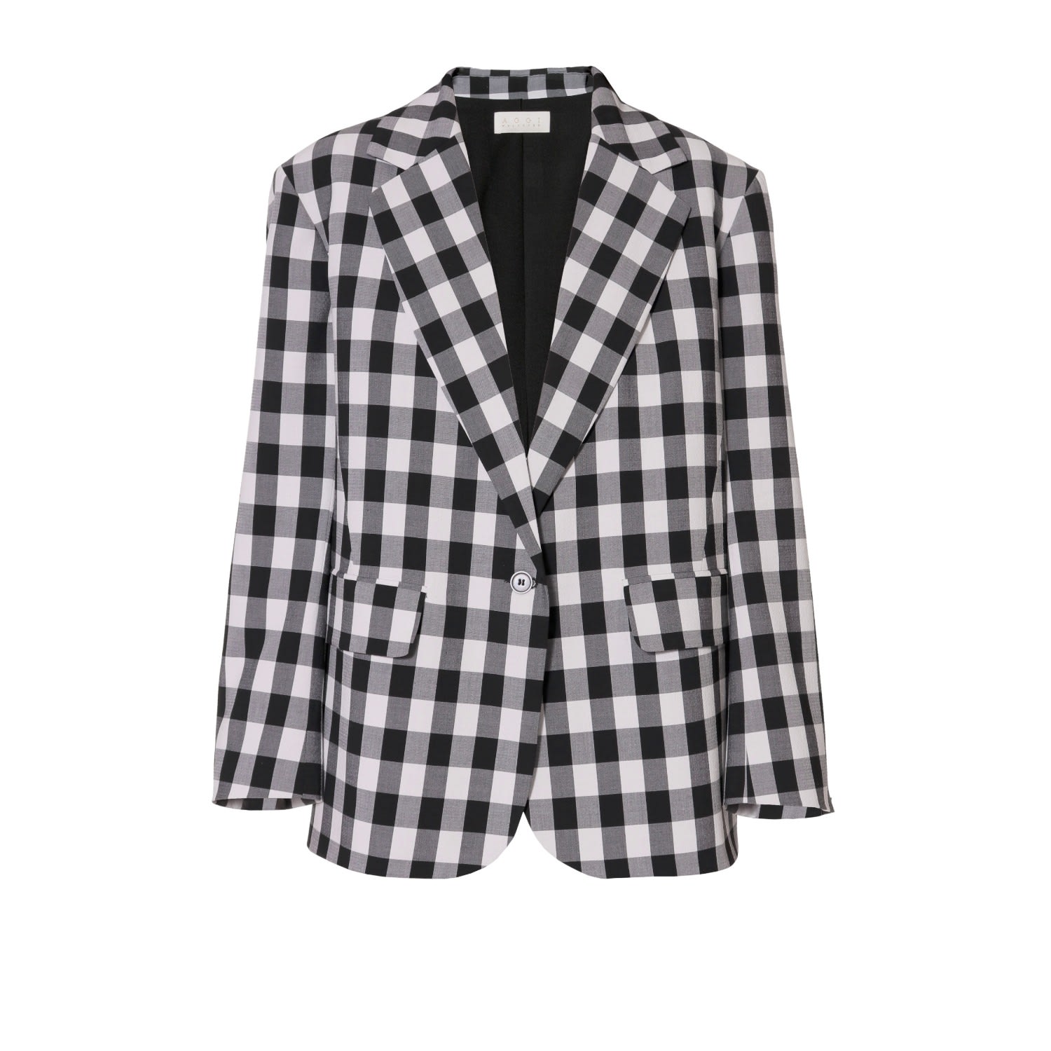 Women’s Black Quincy Oversized Vichy Check Blazer M/L Aggi