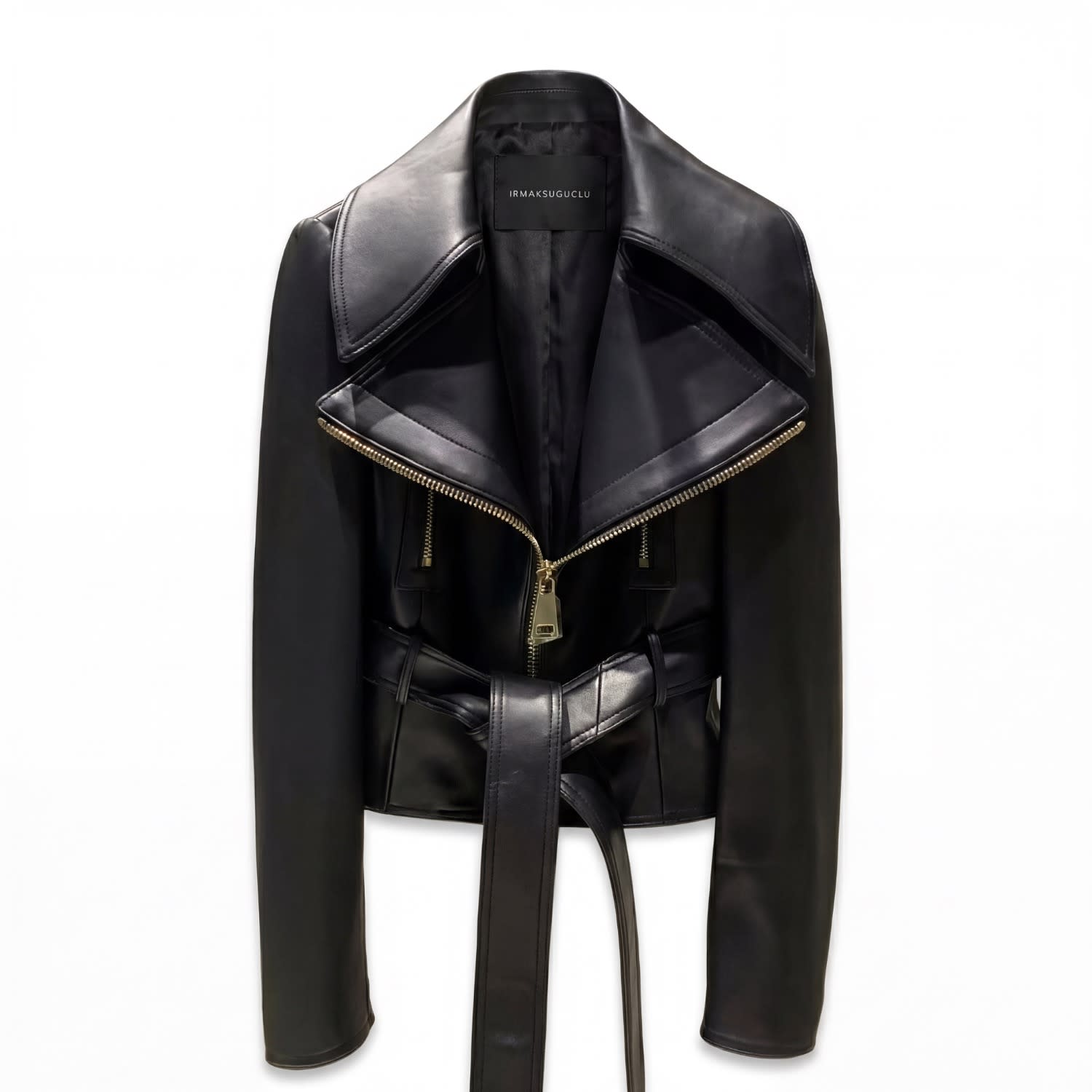Women's Black Soca Leather Jacket | M/L | Irmak Su Guclu