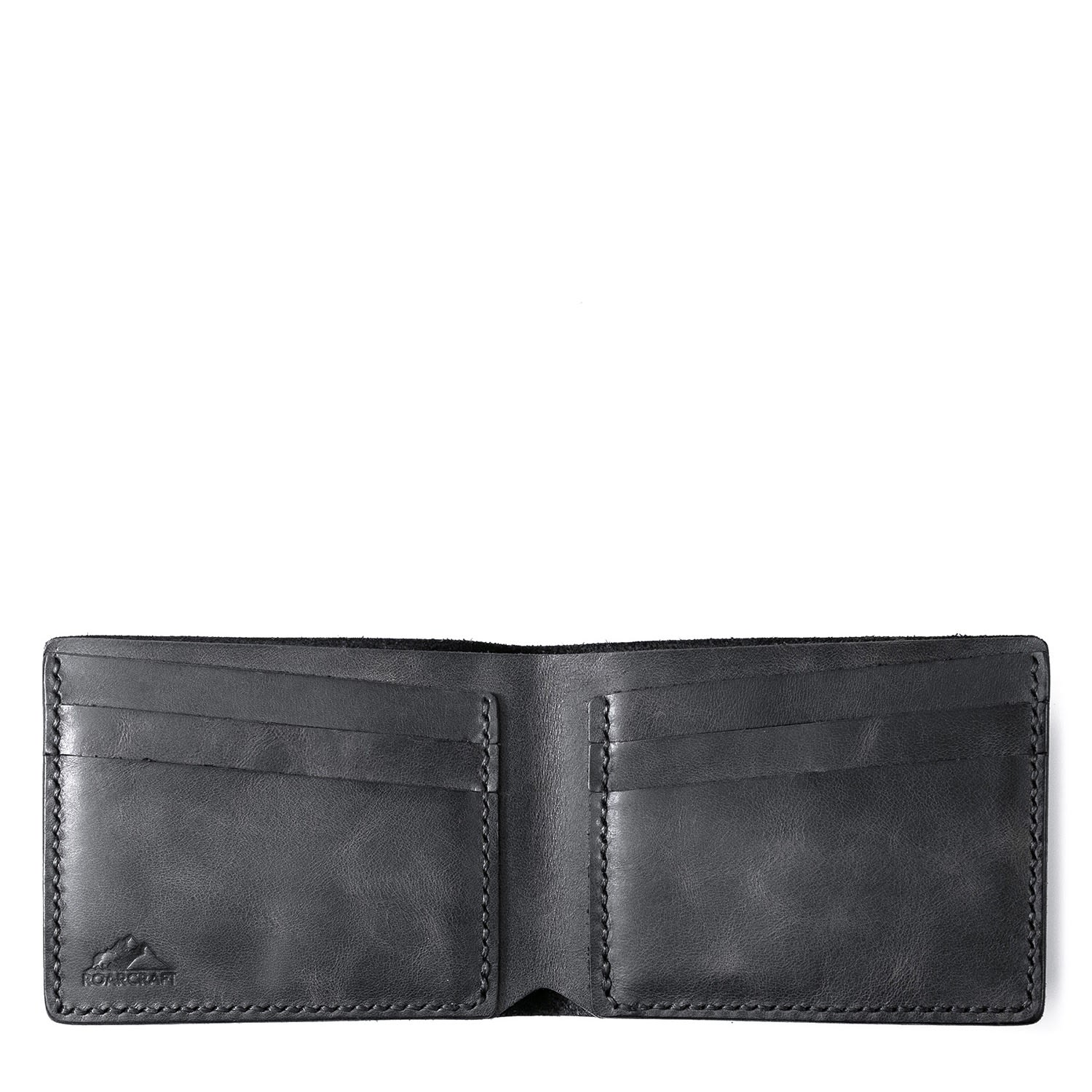 Roarcraft Men's Grey Classic Bifold Leather Wallet - Pergamon - Gray In Gray