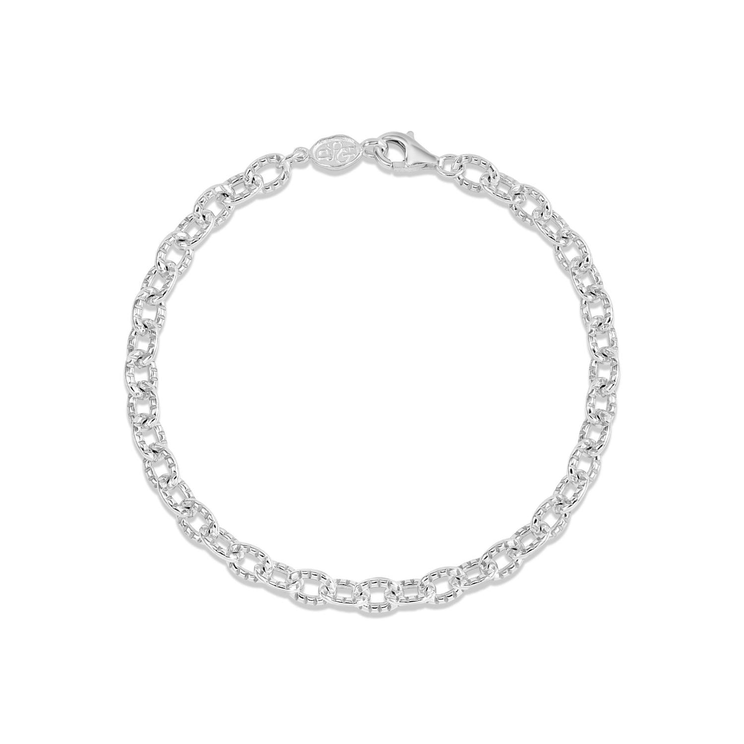 Men’s Chunky Millie-Grain Chain Bracelet In Silver Dower & Hall