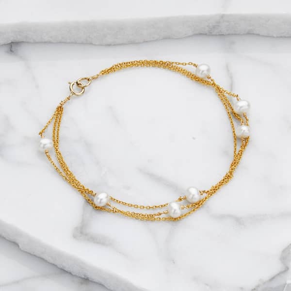 Lily & Roo Gold Layered Pearl Bracelet