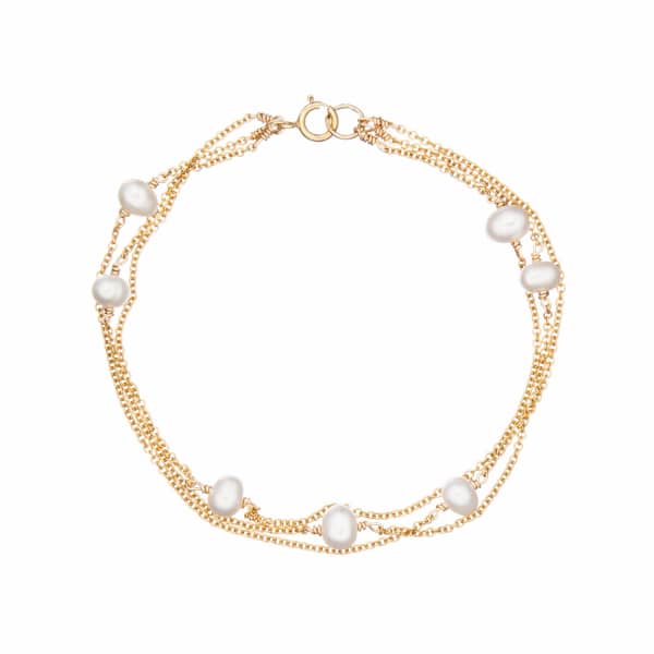 Lily & Roo Gold Layered Pearl Bracelet