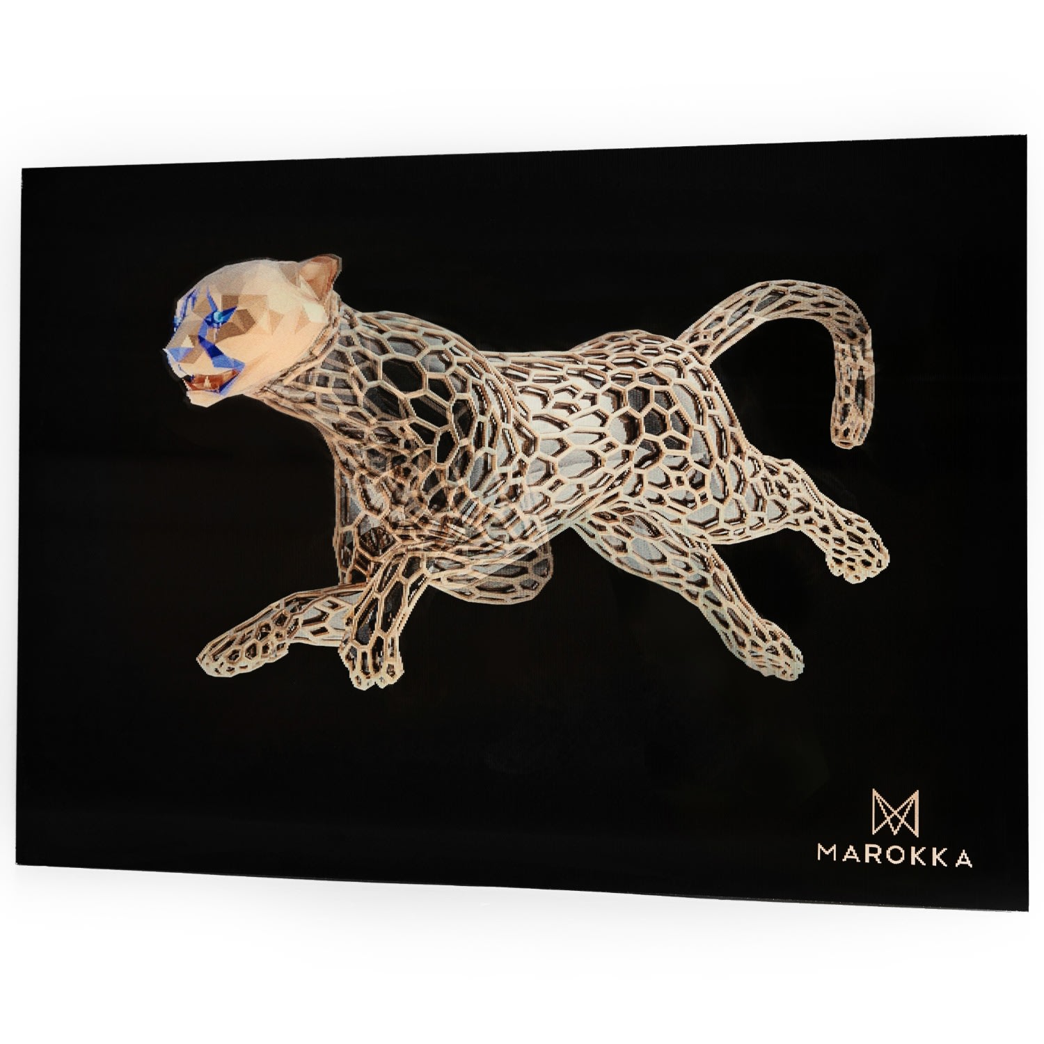 Marokka Design Rose Gold Cheetah Art Print Lenticular In Multi