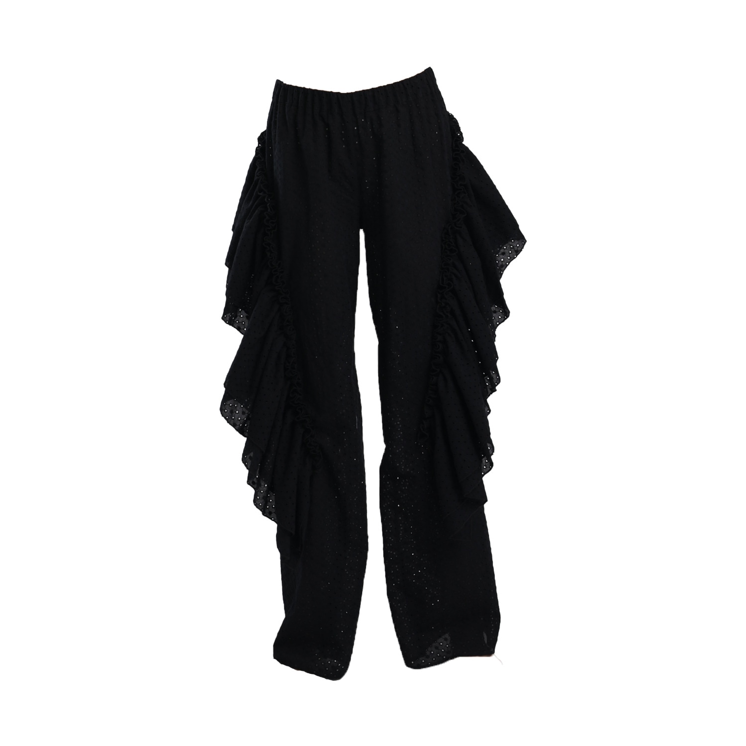 Artista Women's Black Drip Frill Pants In Black