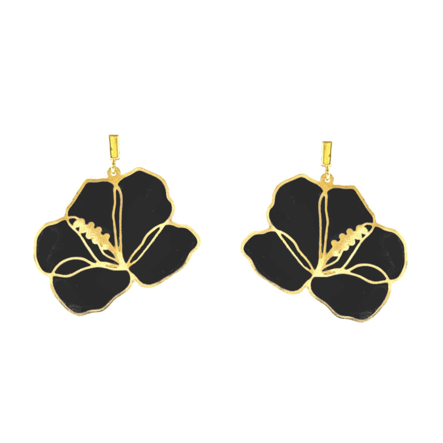 FiorSó - Black Blossom Stud Earrings