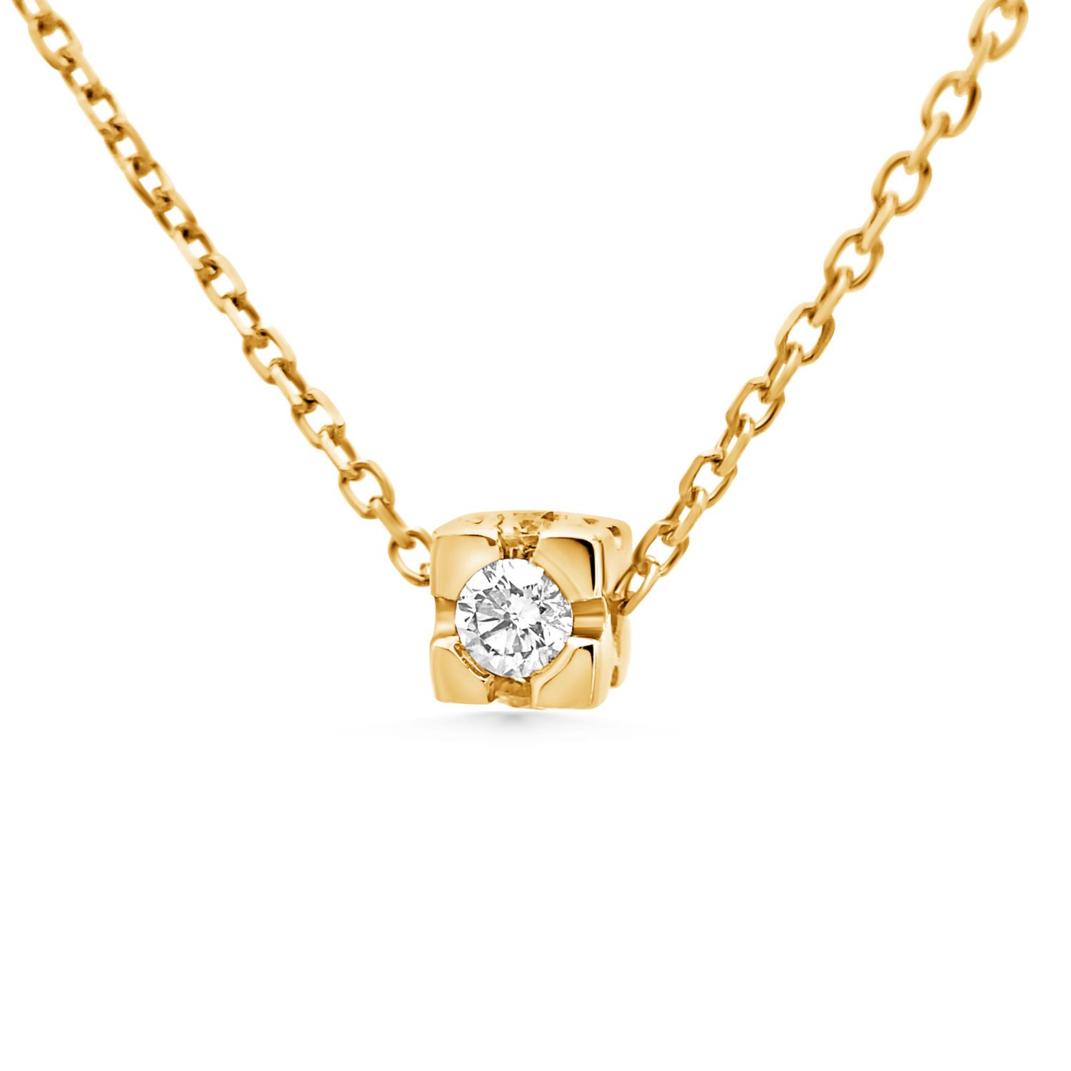 Hik&rós Women's Gold / White Cube Diamond Necklace In Multi