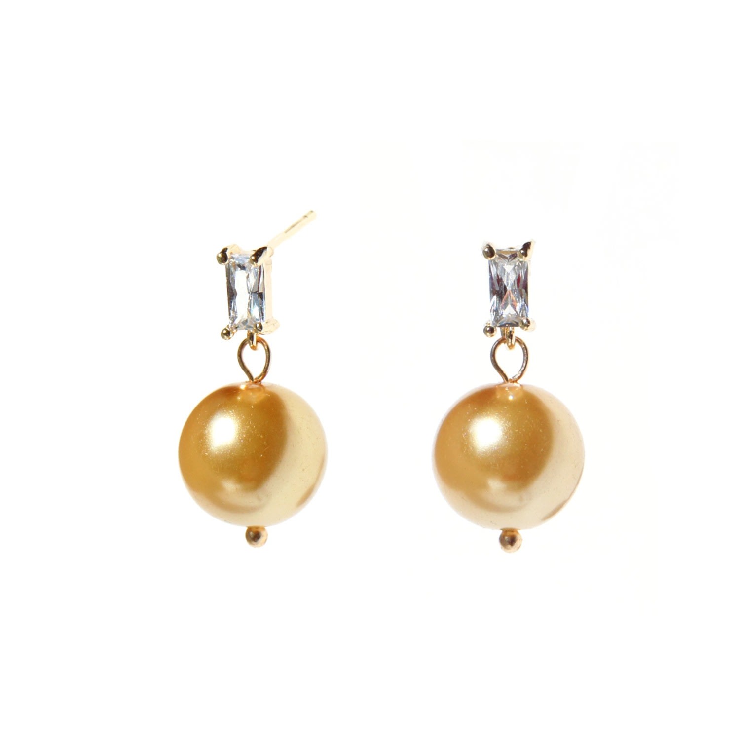 Women’s In My Orbit Crystal & Pearl Drop Earrings - Gold I’mmany London