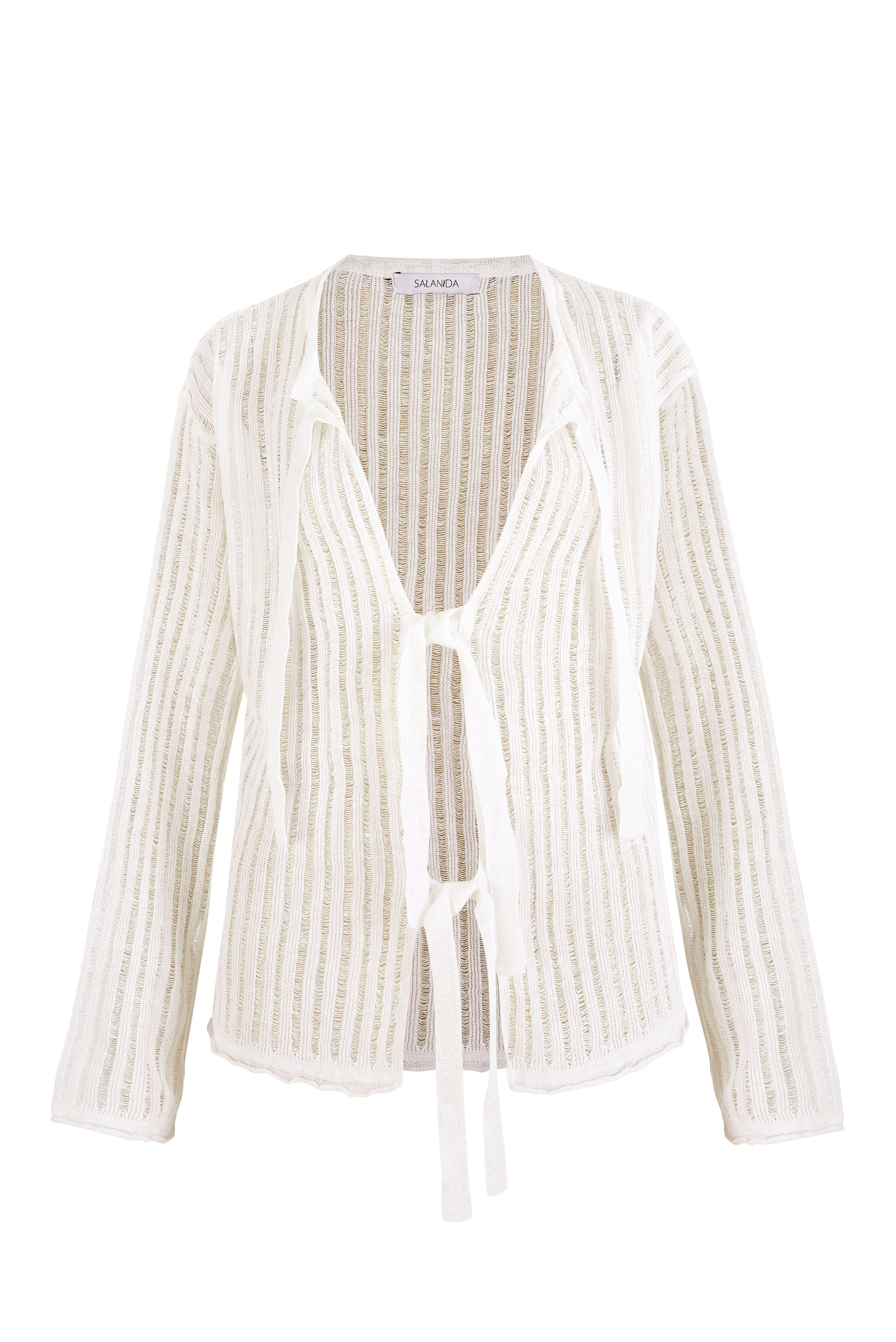Salanida Women's Sole 100% Linen Cardigan White In Neutral