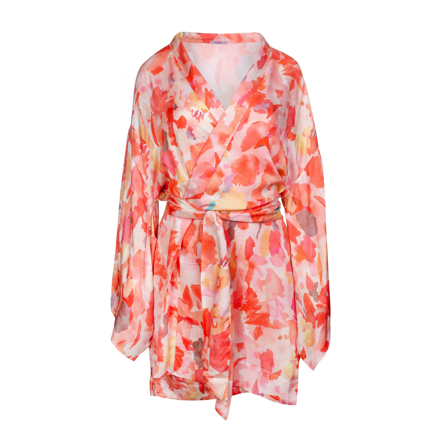 Oh!zuza Night&day Women's Yellow / Orange / White Sherbet Kimono In Yellow/orange/white