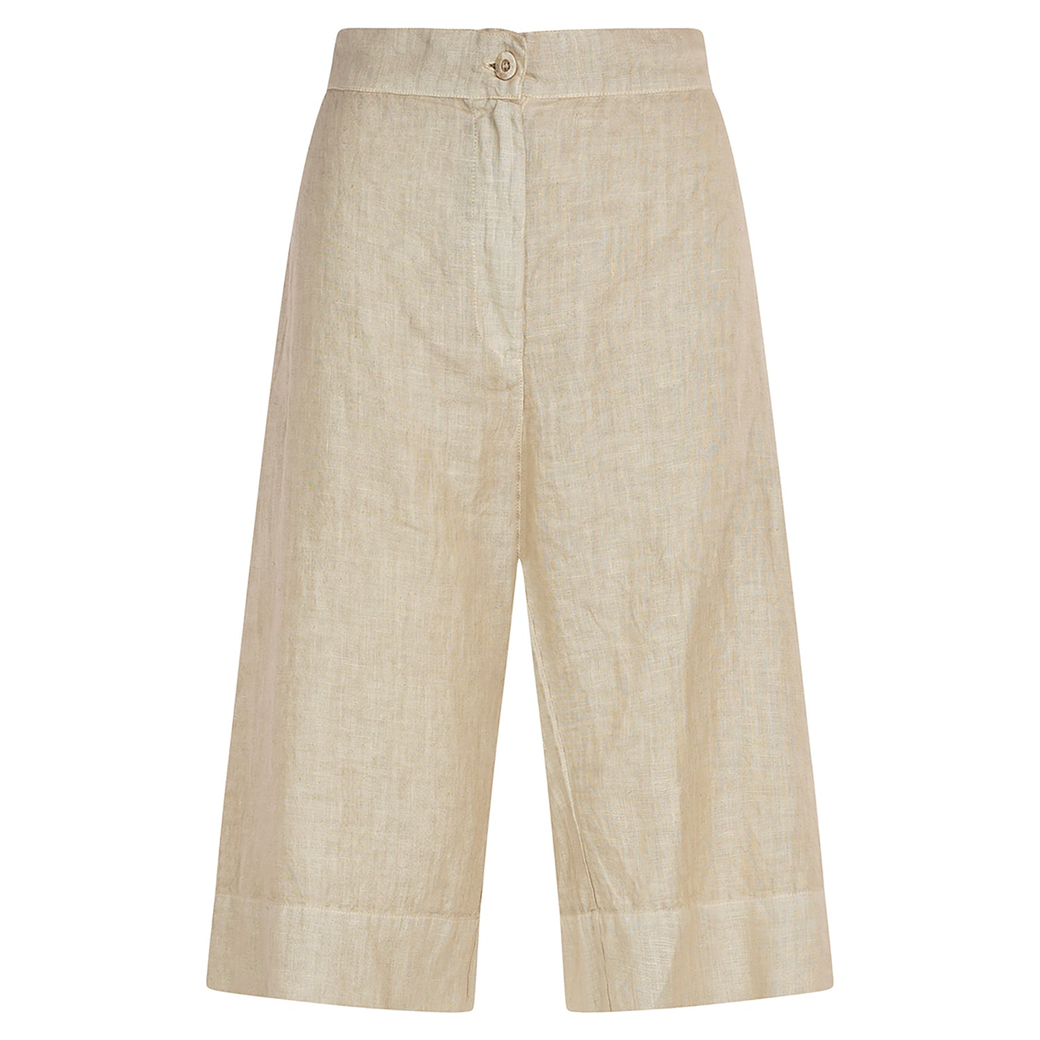 Haris Cotton Women's Neutrals Linen Curve Pants - Beach Sand