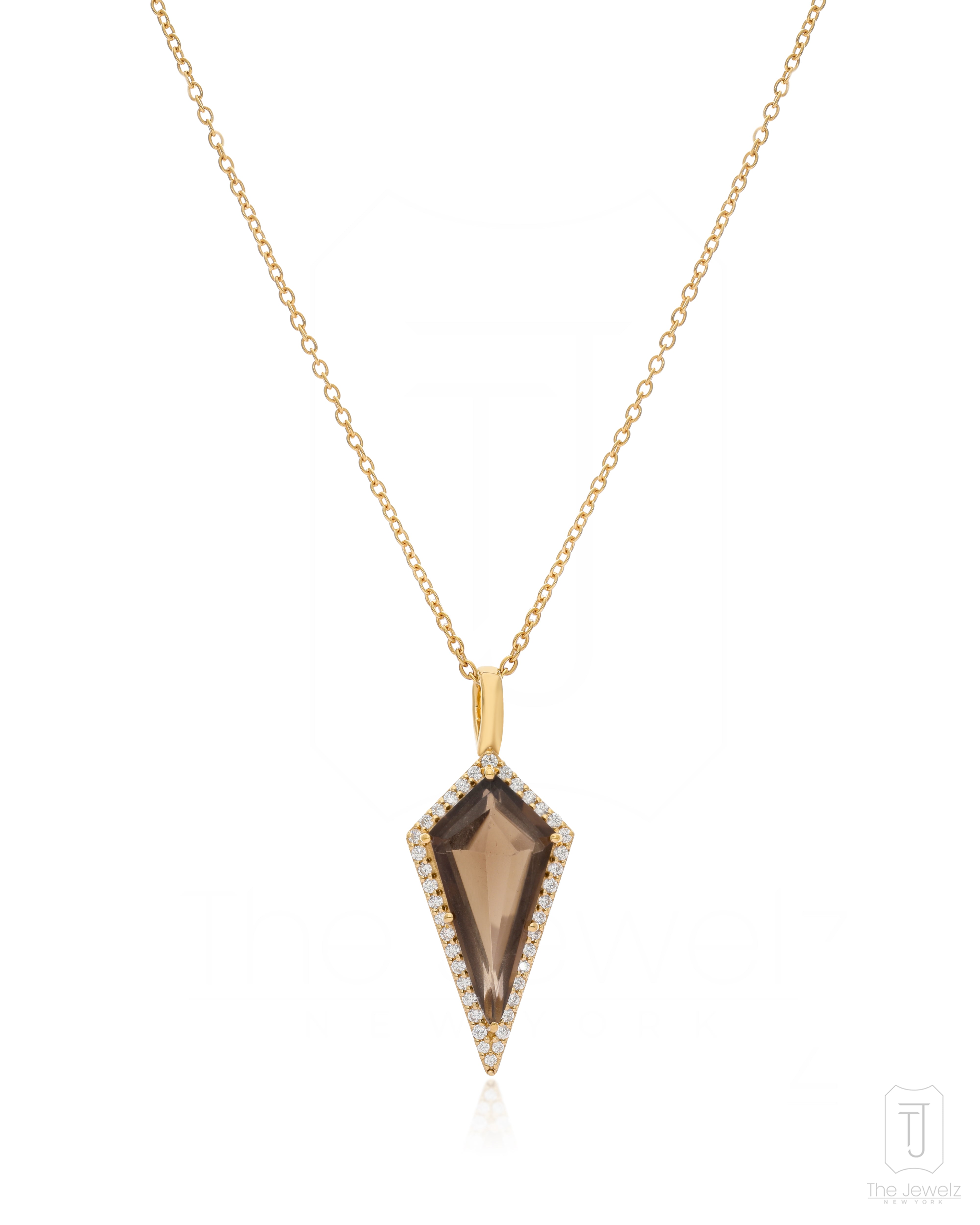 The Jewelz Women's Brown Pele Smokey Quartz Charm Pendant Sterling Silver