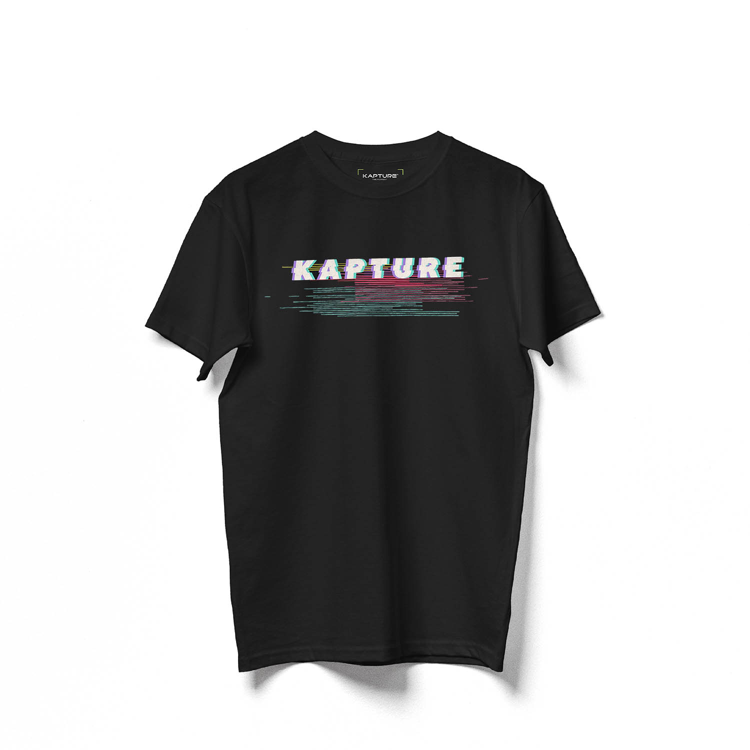 Kapture Men's Black  Motion Printed Tee In Black