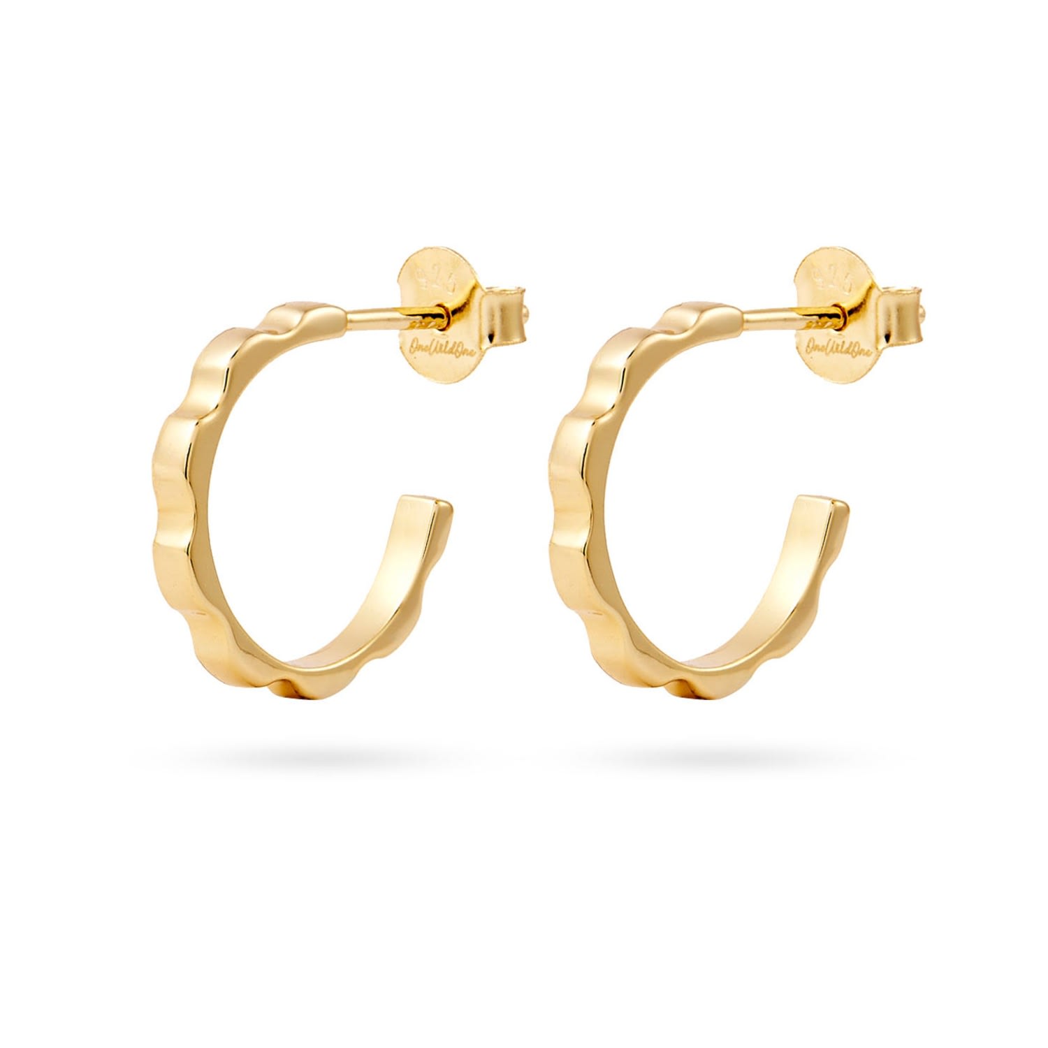 Onewildone Women's I Attract Ridged Gold Hoop Earrings In Gold