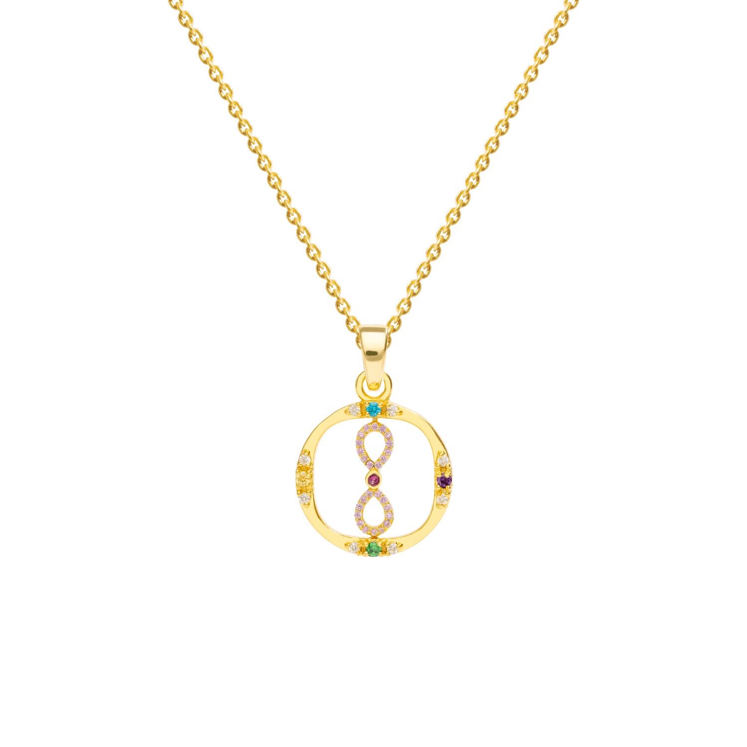 Women’s Gold Multicolored The Wolrd Necklace Lavani Jewels