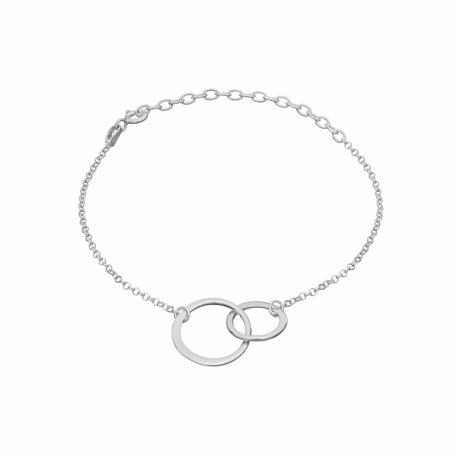Lily Charmed Women's Sterling Silver Linked Circles Bracelet In Silver