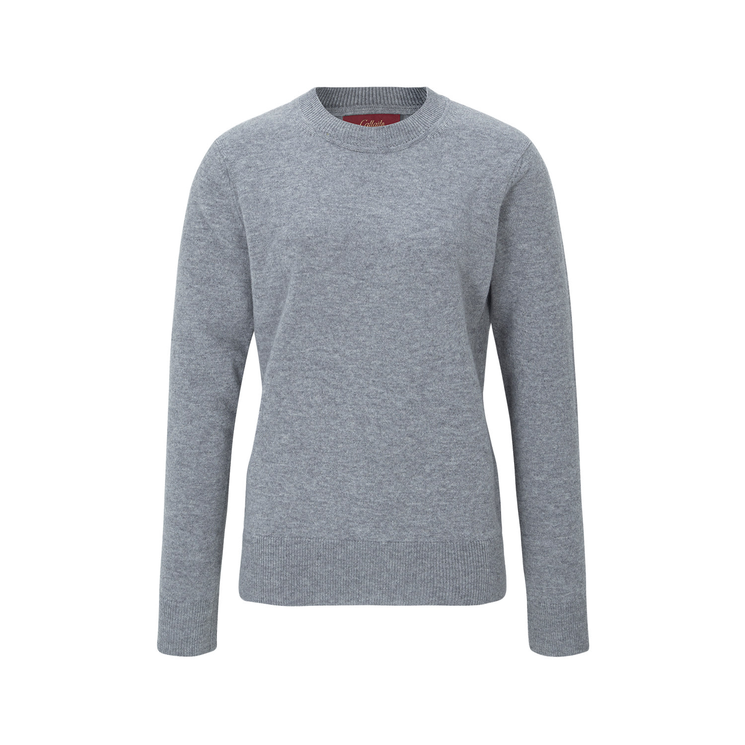 Callaite Women's Cashmere Round Neck Knit Top - Grey In Grey