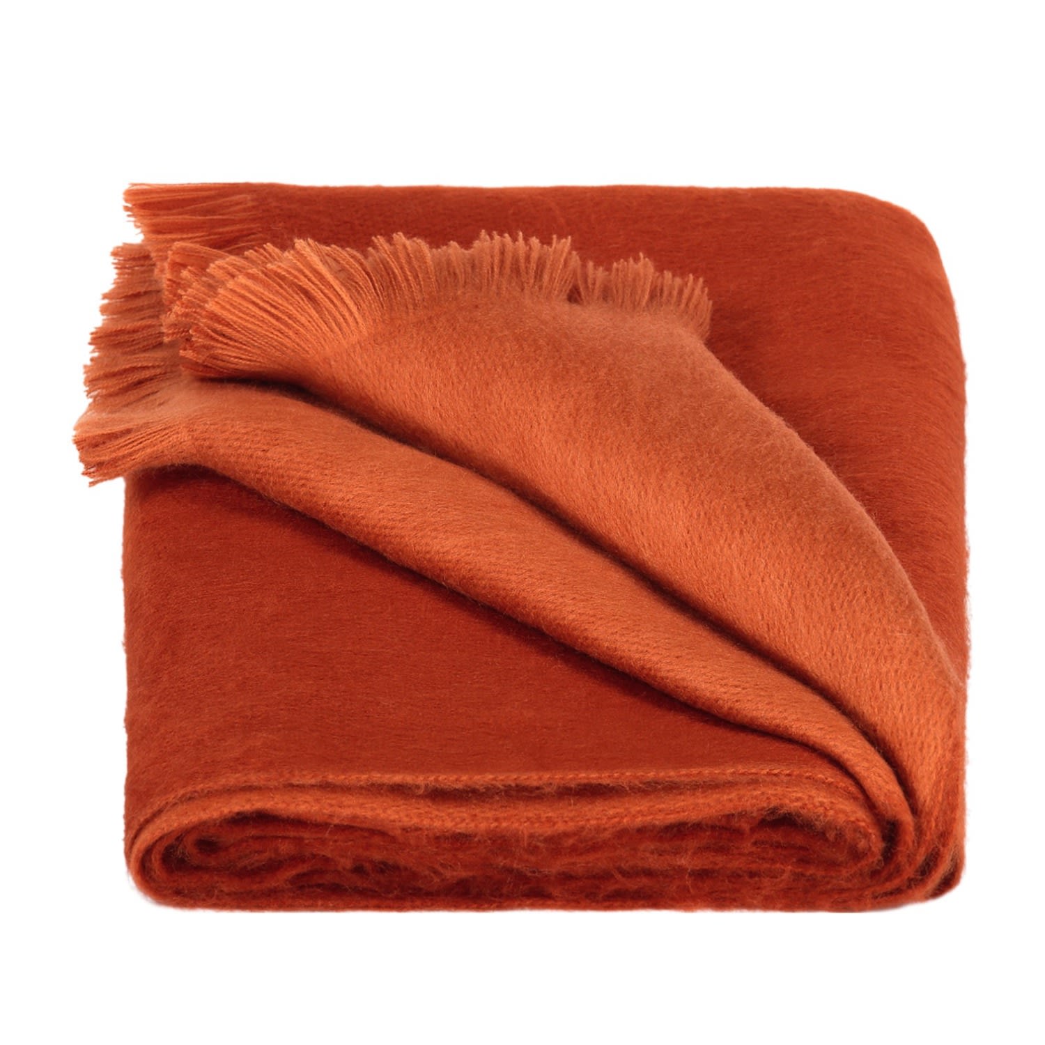Alpaca Loca Women's Yellow / Orange / Red Double Scarf Terracotta / Brick Red