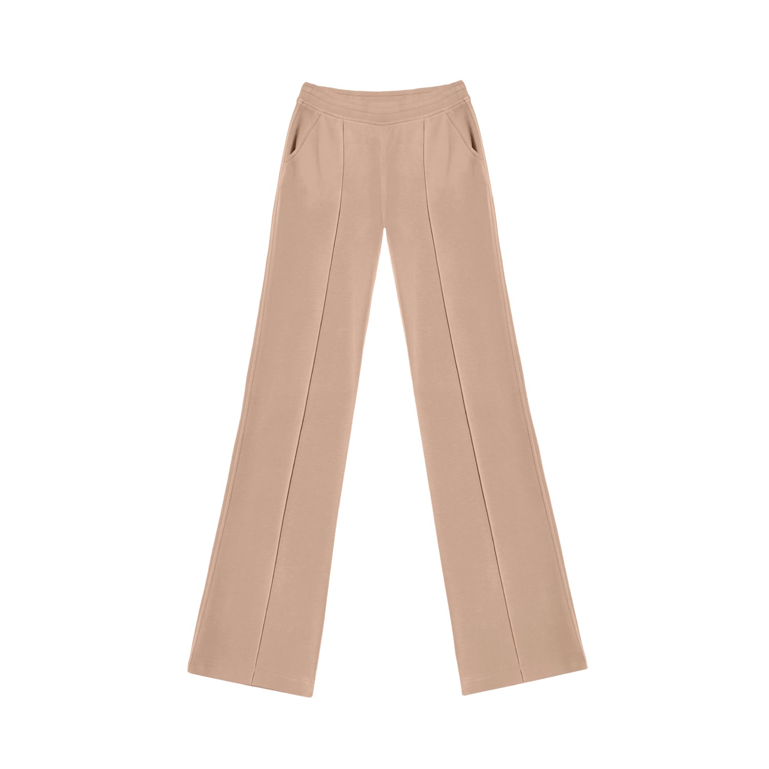 One Of Us Neutrals Flary Sandy Pintuck Everyday Pants - Latte