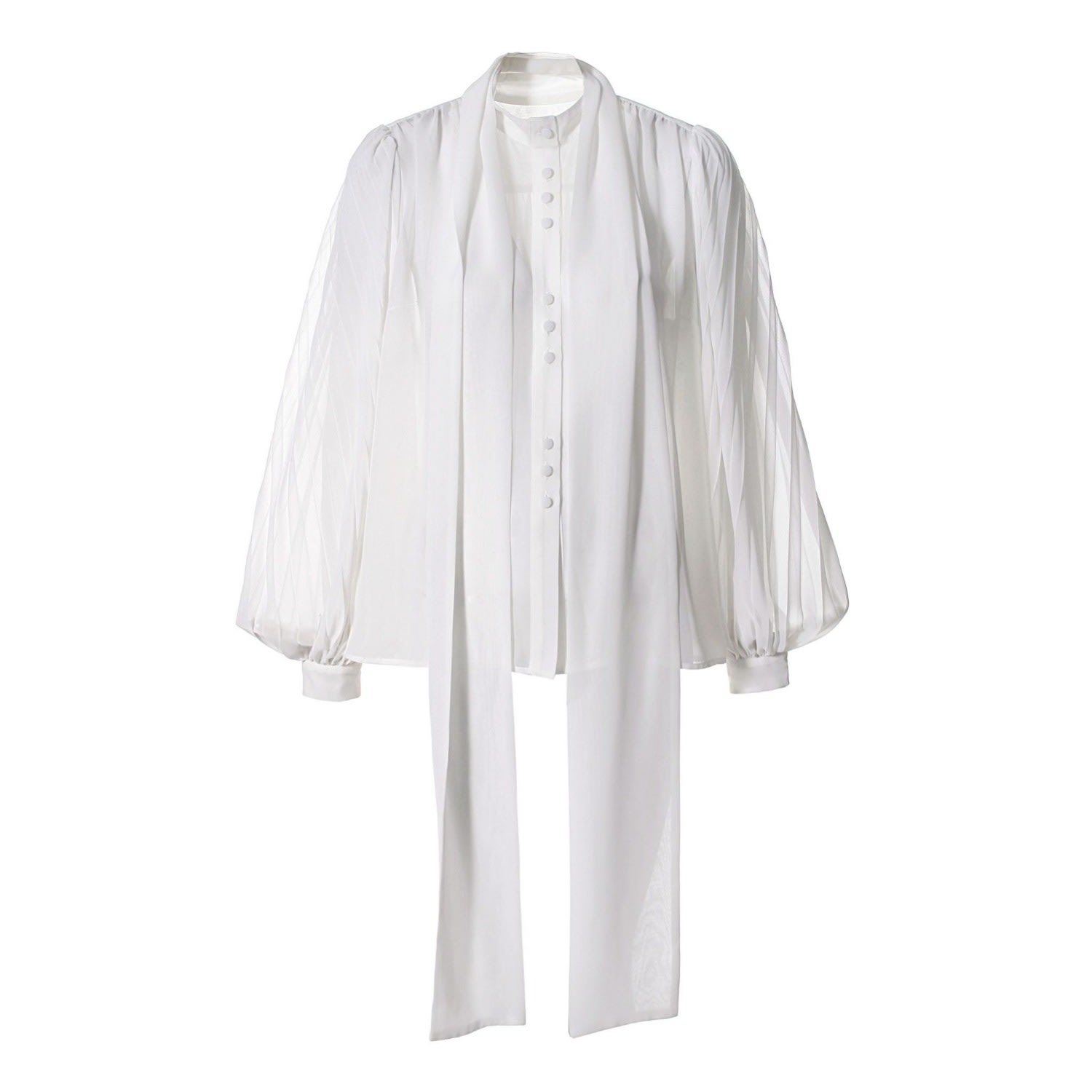 Aggi By Halewski Women's Linda Muslin White Blouse In White